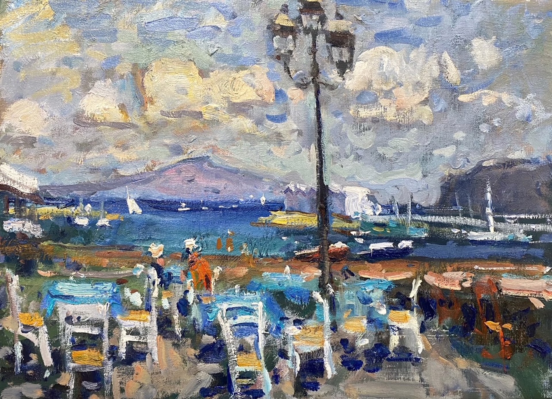 Lunch at the Grand Marina, Sorrento by Richard Oversmith