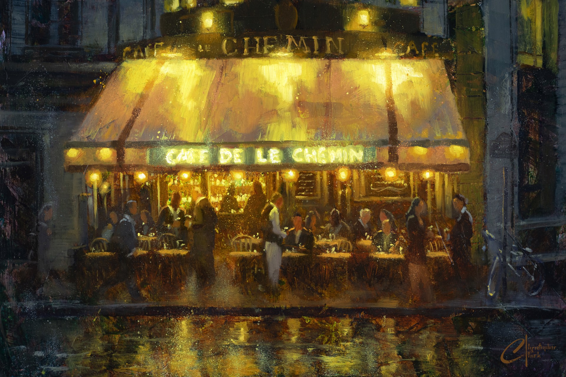 Paris, Cafe de le Chemin by Christopher Clark