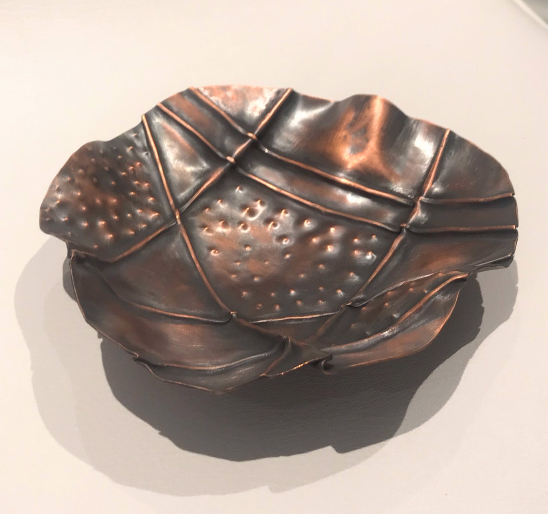 "Copper Bowl With Folds & Pebble Texture" by Nicole Josette