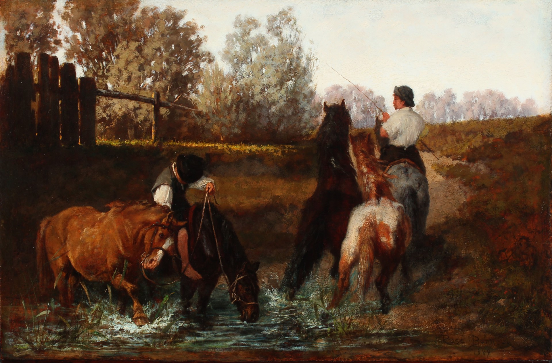 At the Watering Place by Rosa Bonheur