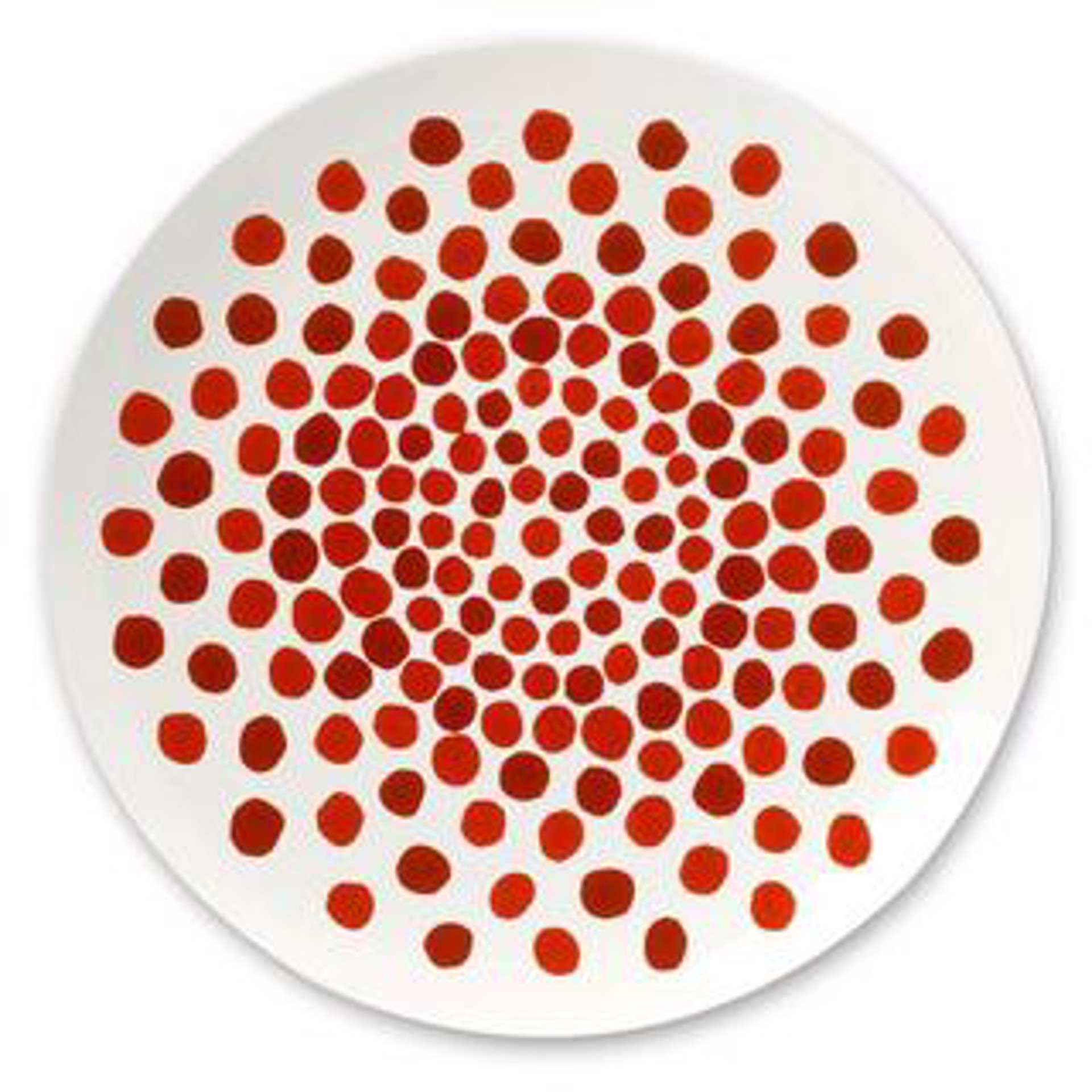 Bone China Plates (Red Dots) by Louise Bourgeois