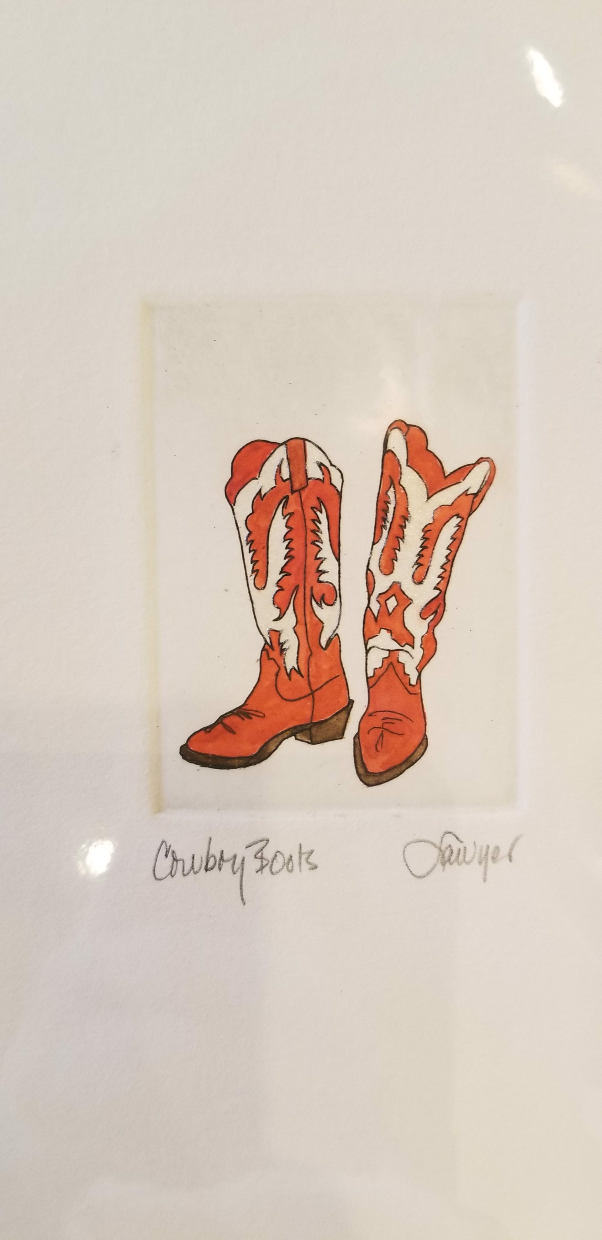 Cowboy Boots (unframed) by Anne Sawyer