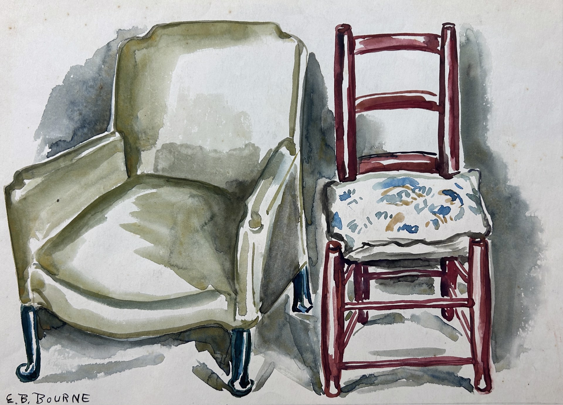 Pair of Chairs by Evelin Bodfish Bourne