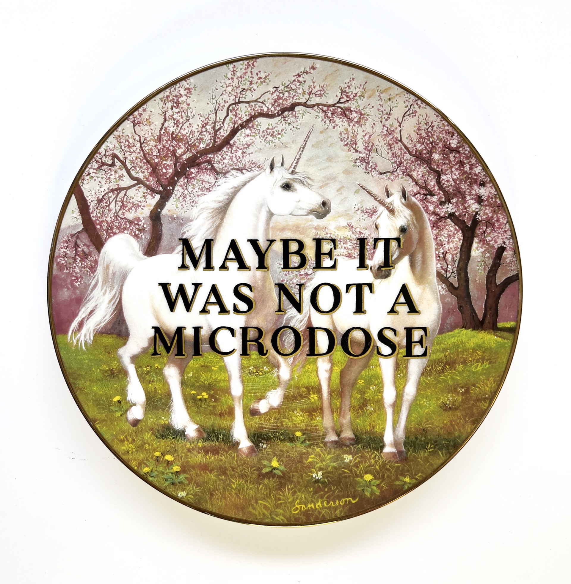 Maybe it's not a microdose (small dinner plate) by Marie-Claude Marquis
