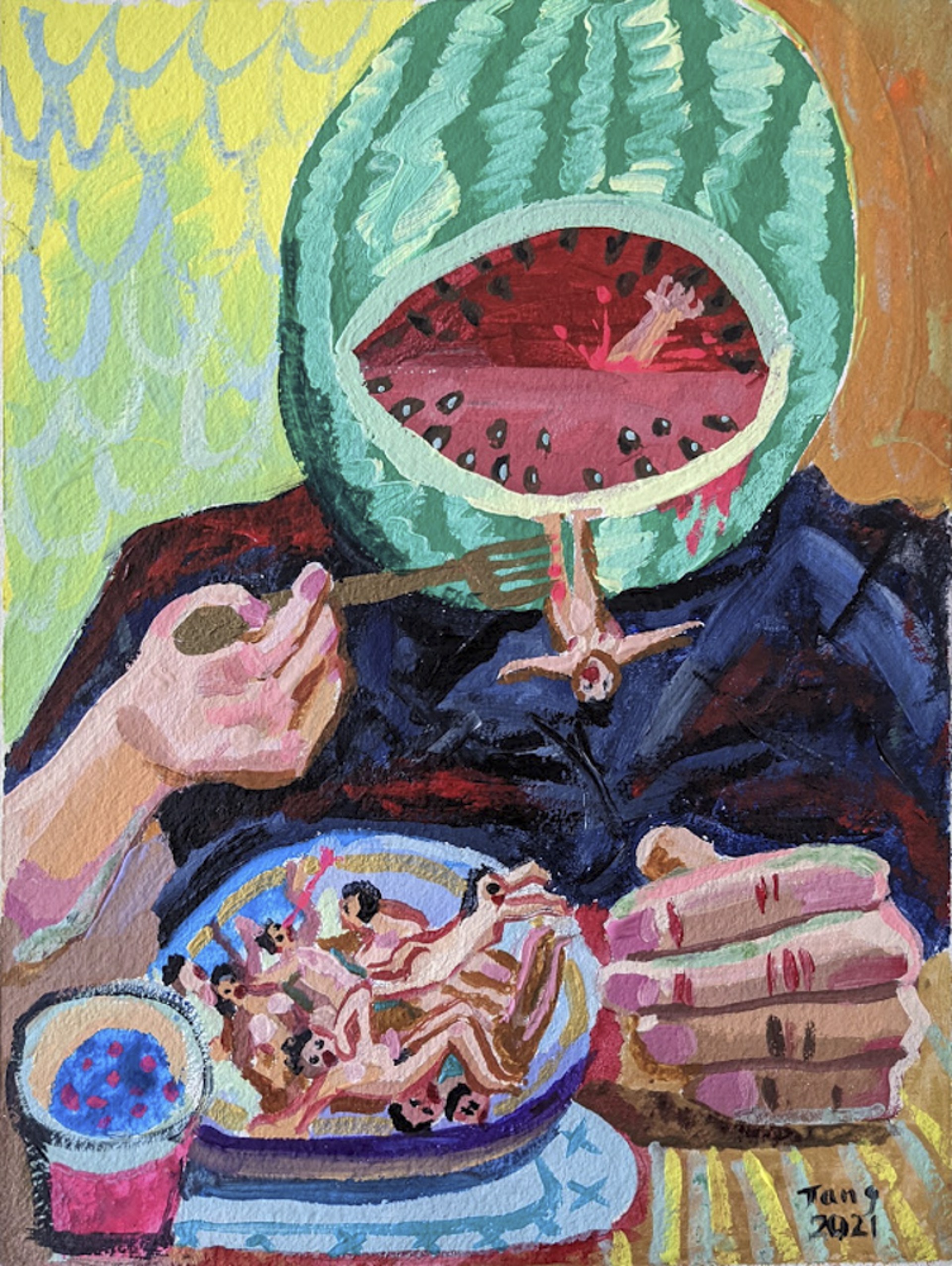 Watermelon Eats by Ziyue Tang