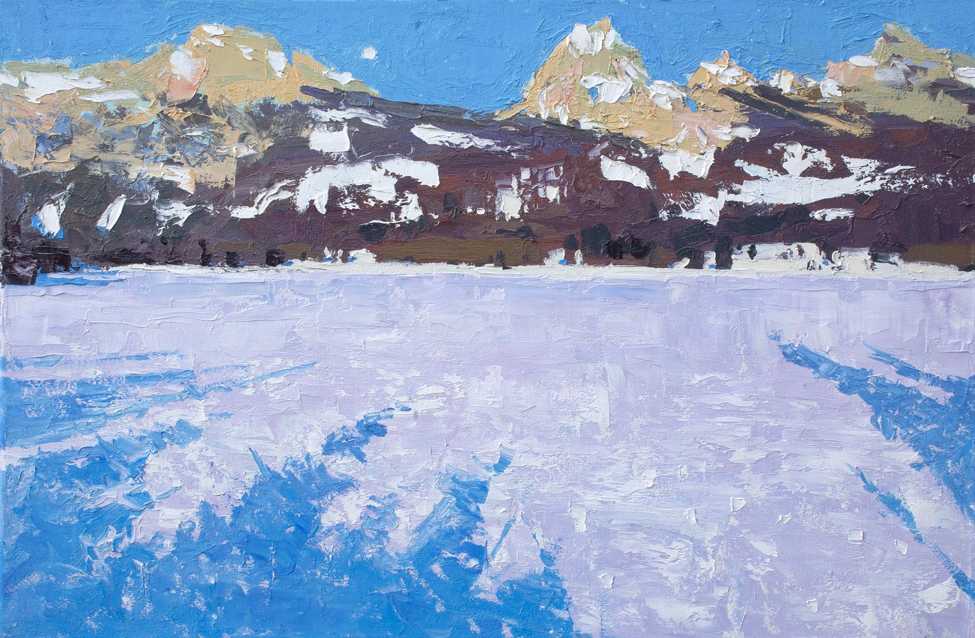 A Contemporary Landscape Painting Of Taggart Lake With The Tetons By Silas Thompson Available At Gallery Wild