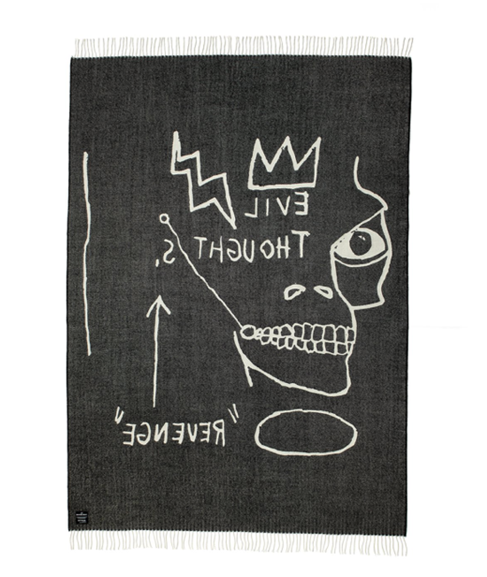 Evil Thoughts Throw by Jean-Michel Basquiat