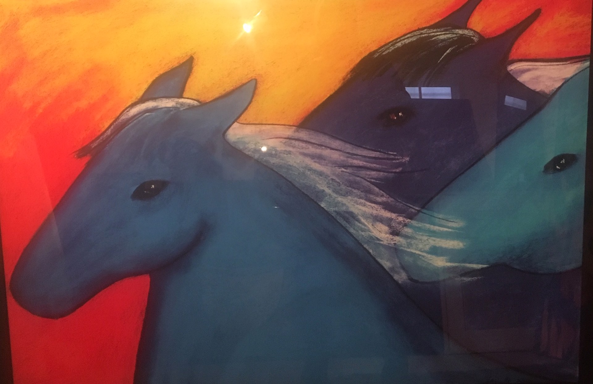 Three Blue Horses by Carole LaRoche