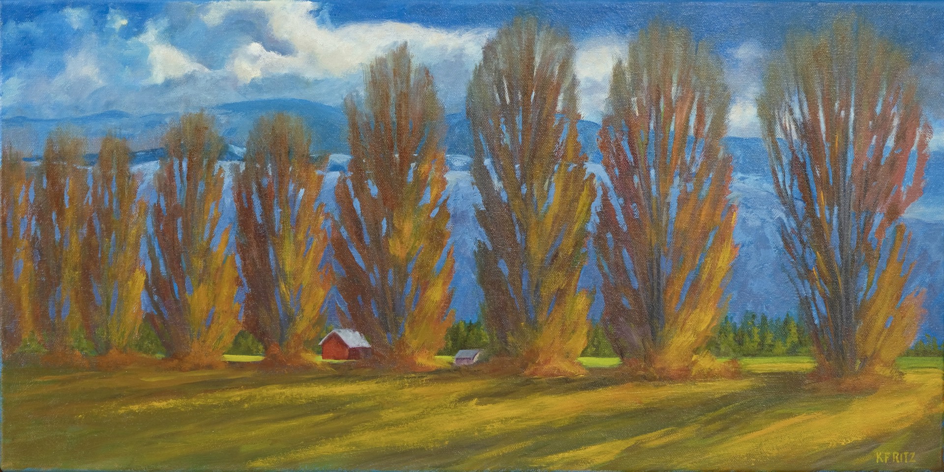 Poplars in Spring by Kathleen Ritz
