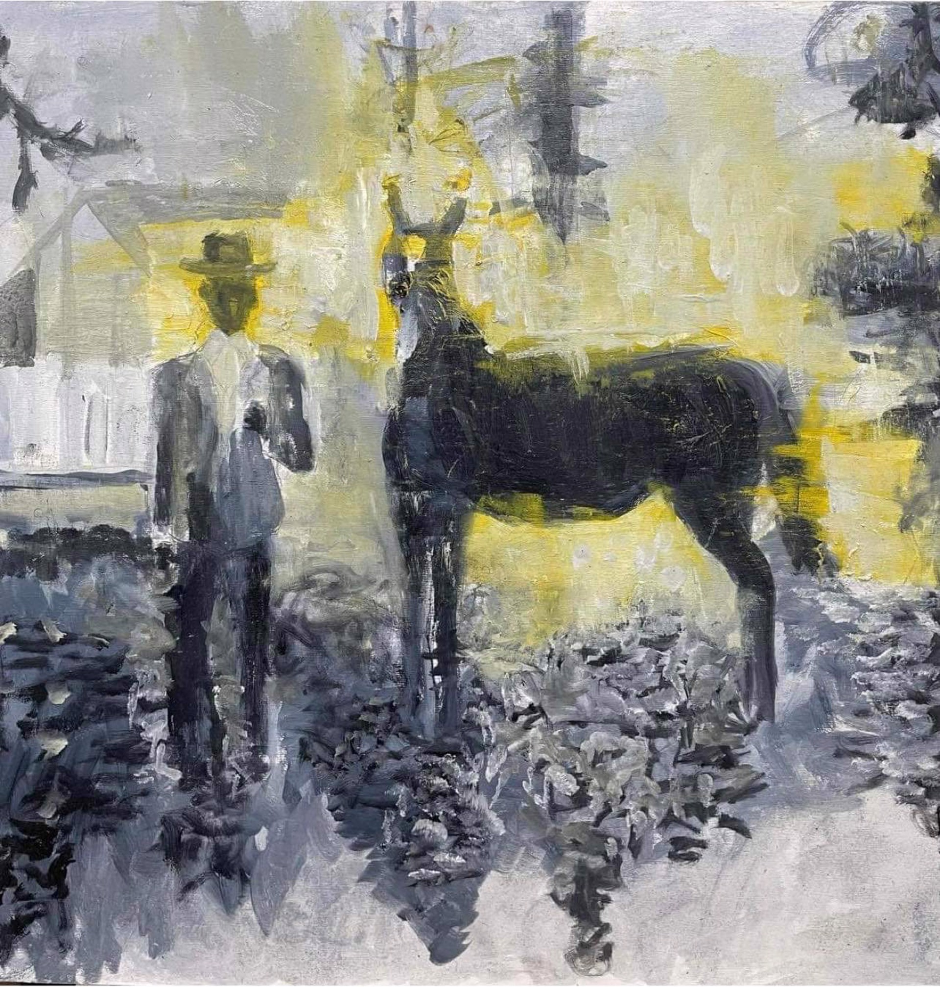 "Vance County, Man with Horse" by Mikel Elam