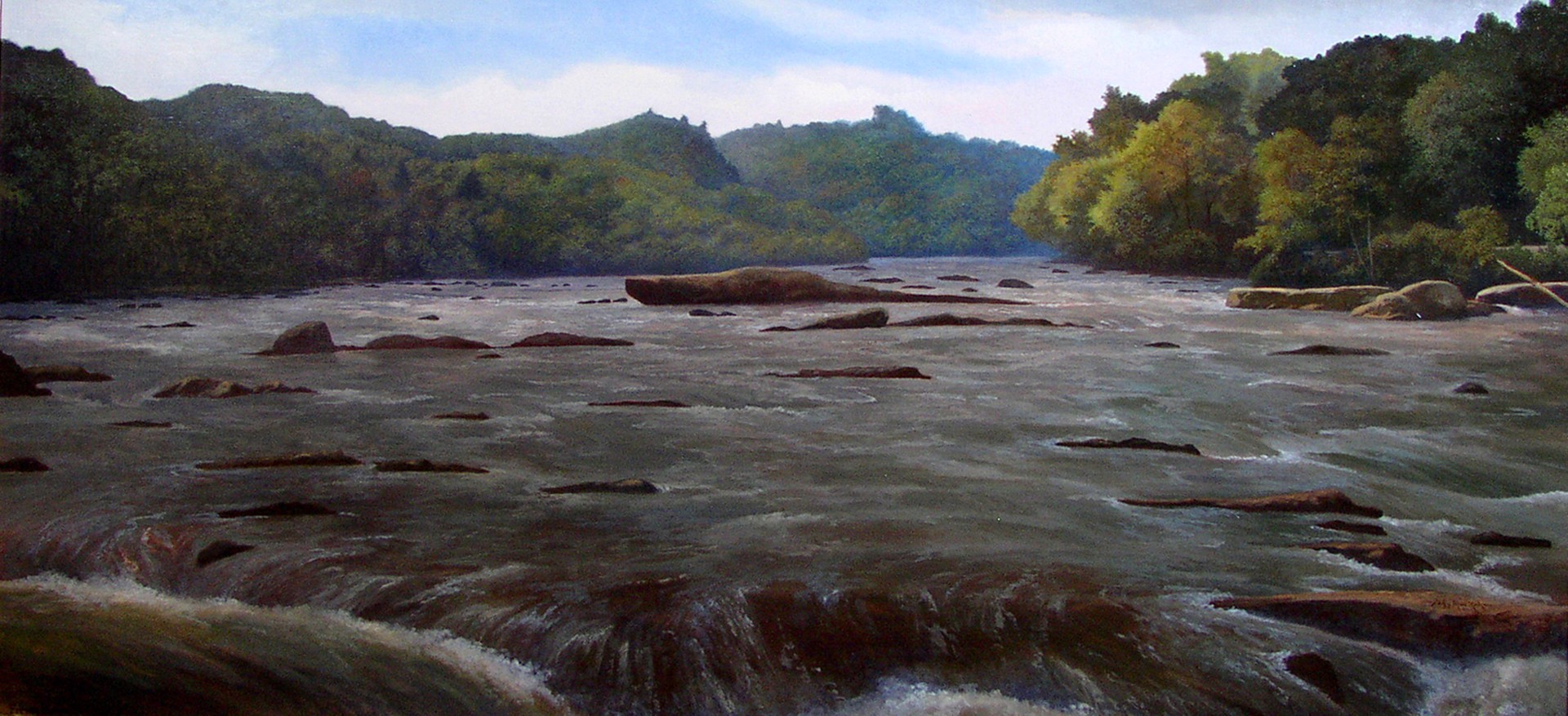 French Broad at the Ledges by John Mac Kah