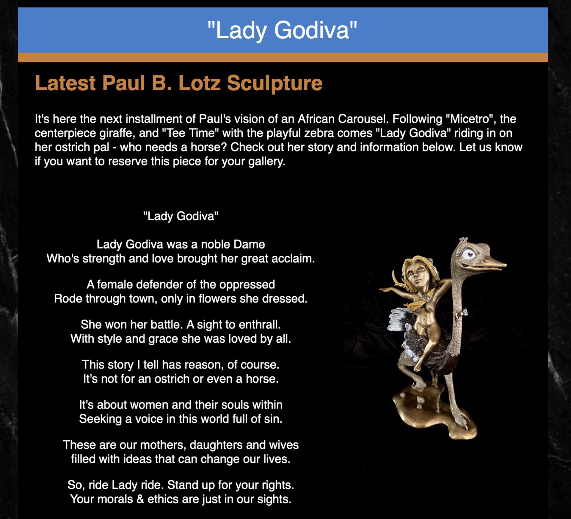 Lady Godiva by Paul Lotz