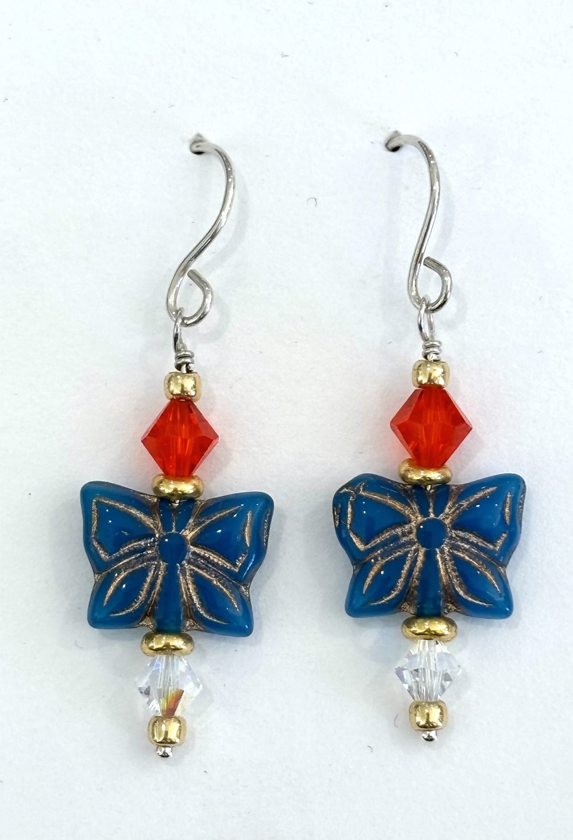 Blue Butterfly Earrings by Emelie Hebert