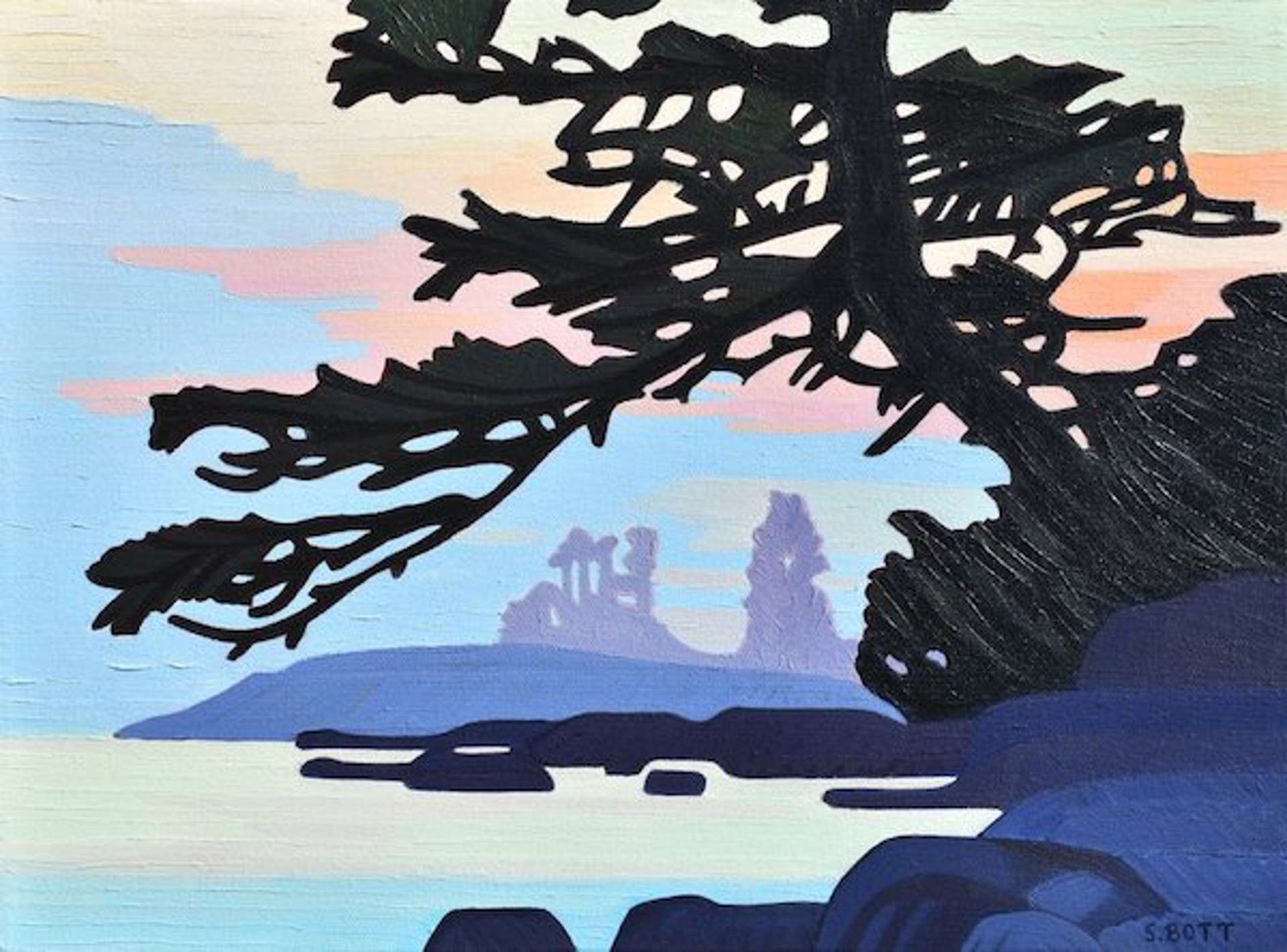 Study of Nicholas Bott's West Coast Silhoutte by Sharon Bott