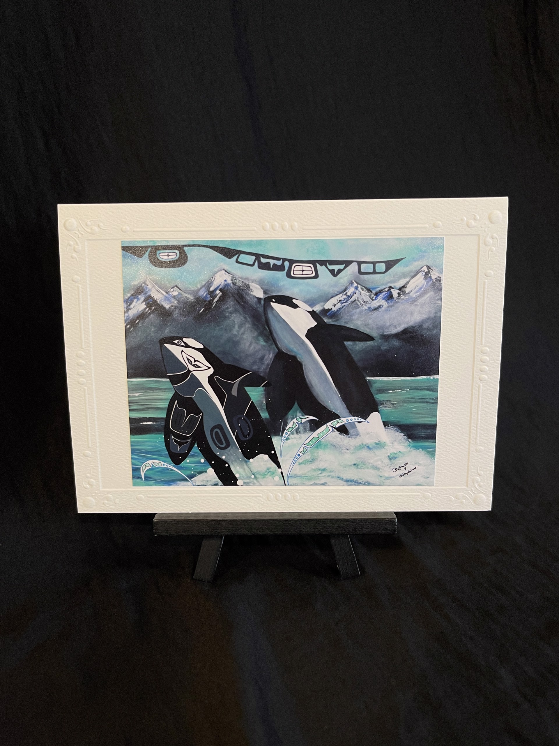 Art Card - Sister Orcas by Diane Levesque
