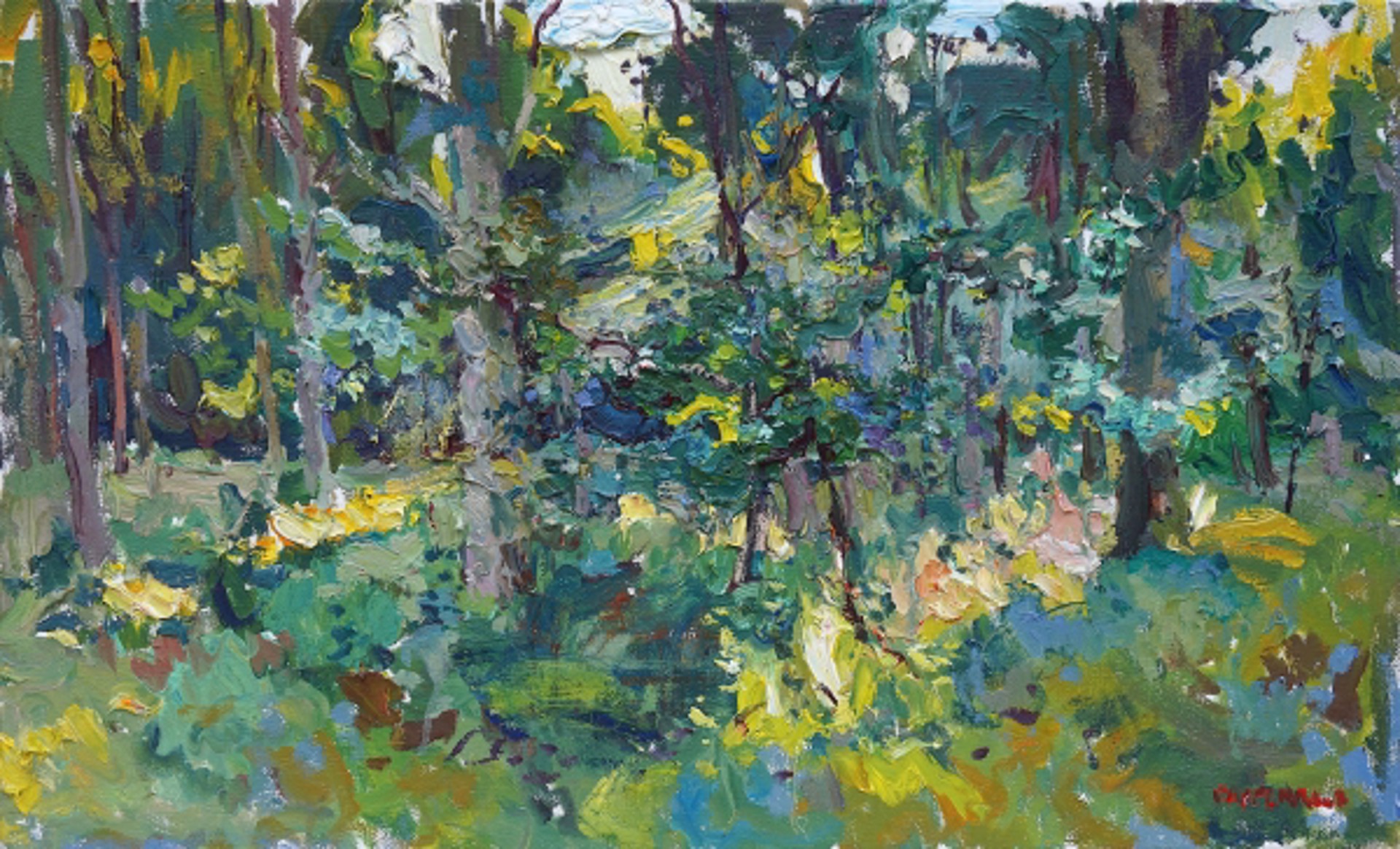"Morning in the Forest" original oil painting by Antonin Passemard