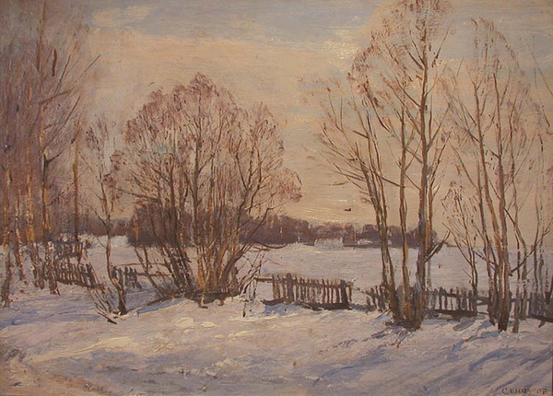 Snow in the Field by Konstantin A. Senchugov