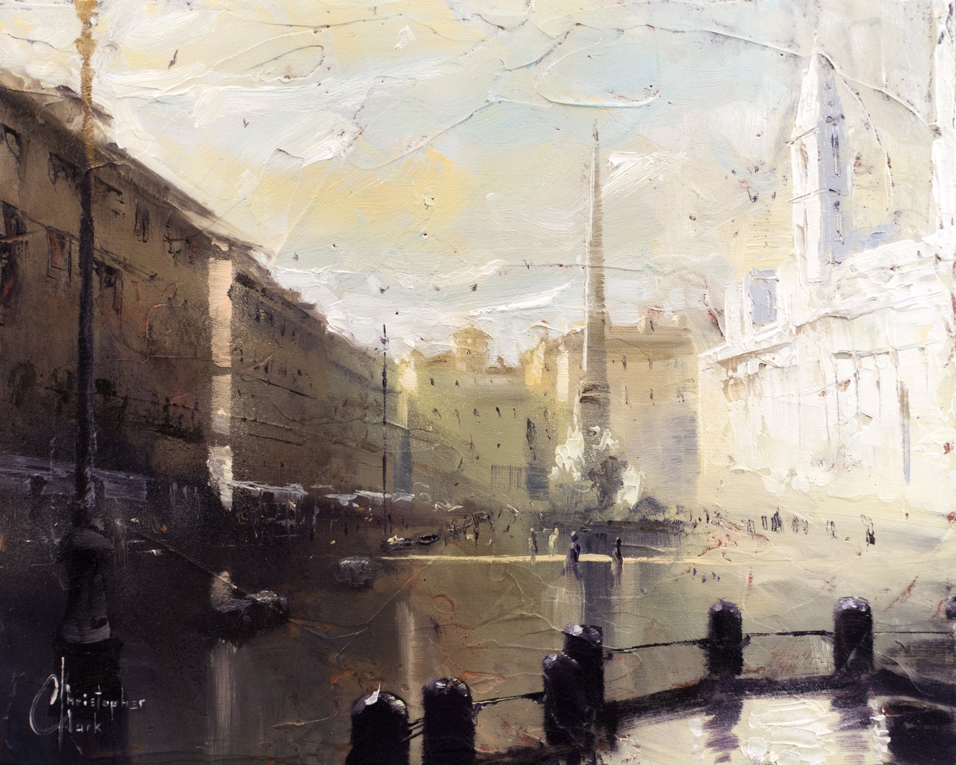 Rome, Piazza Navona at Dawn by Christopher Clark