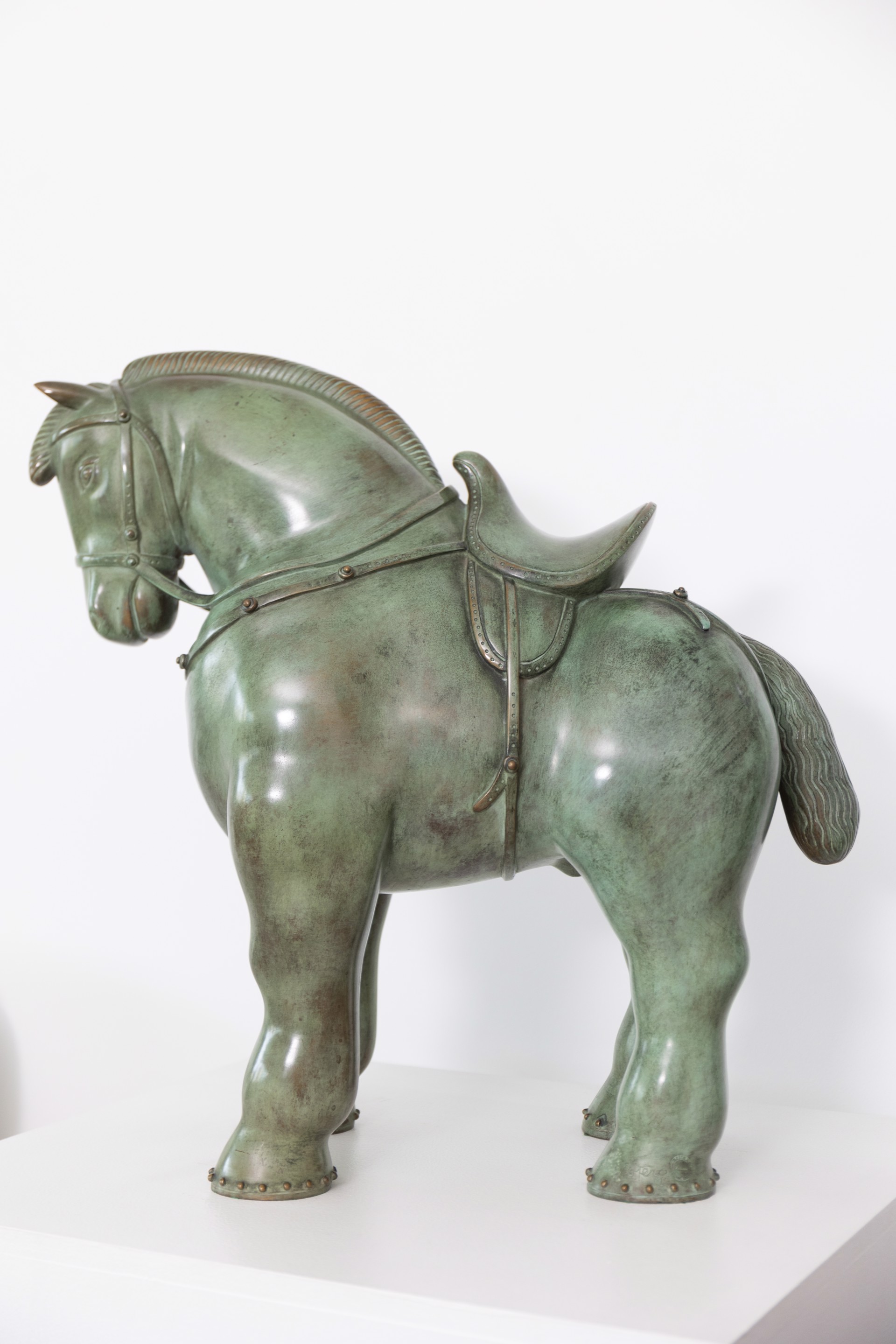 Horse with chair by Fernando Botero