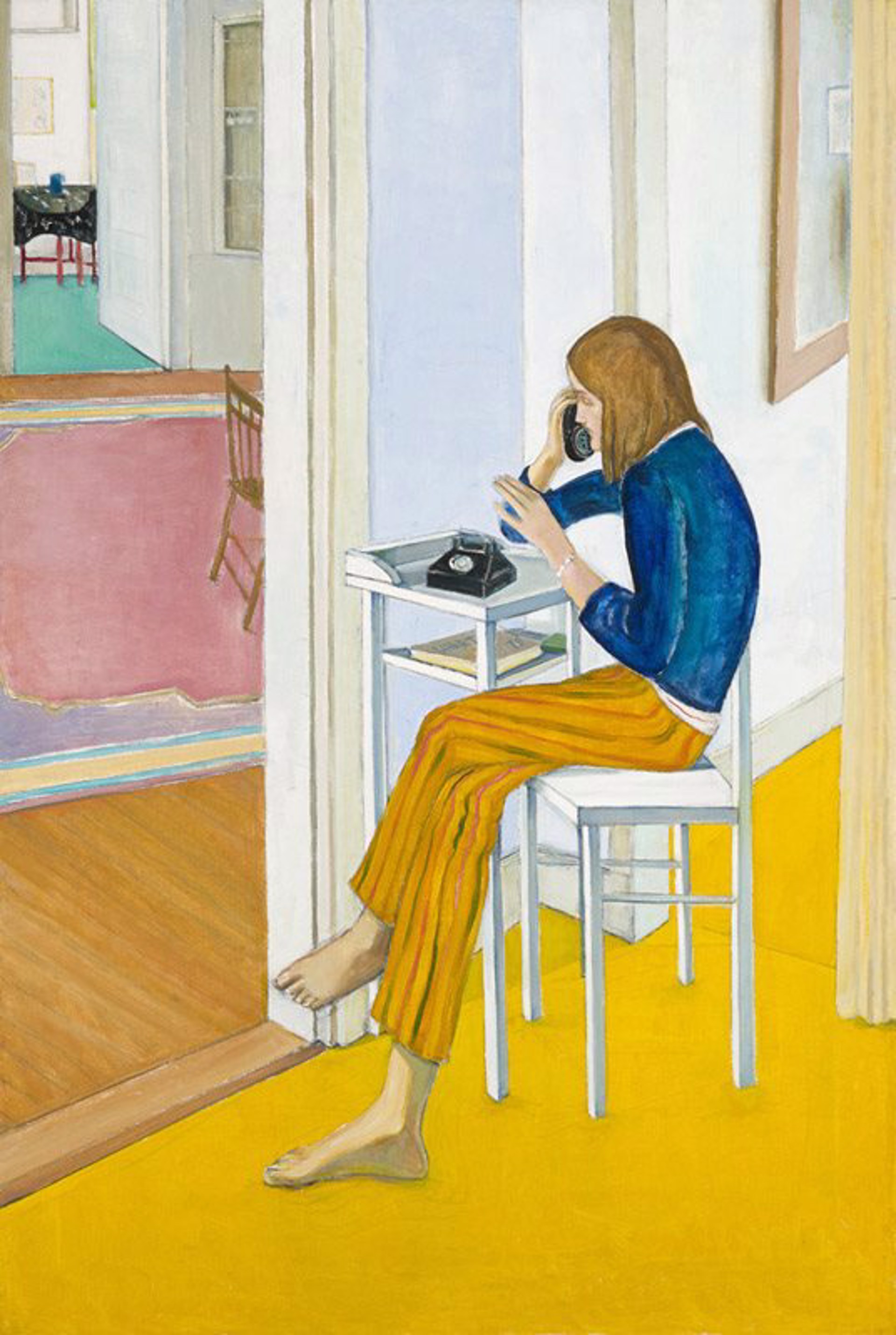 Girl with Telephone by Bernard Chaet