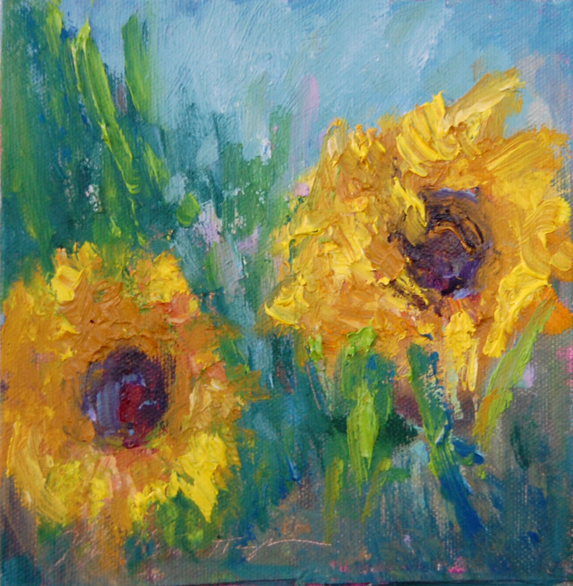 August Sunflowers I by Karen Hewitt Hagan