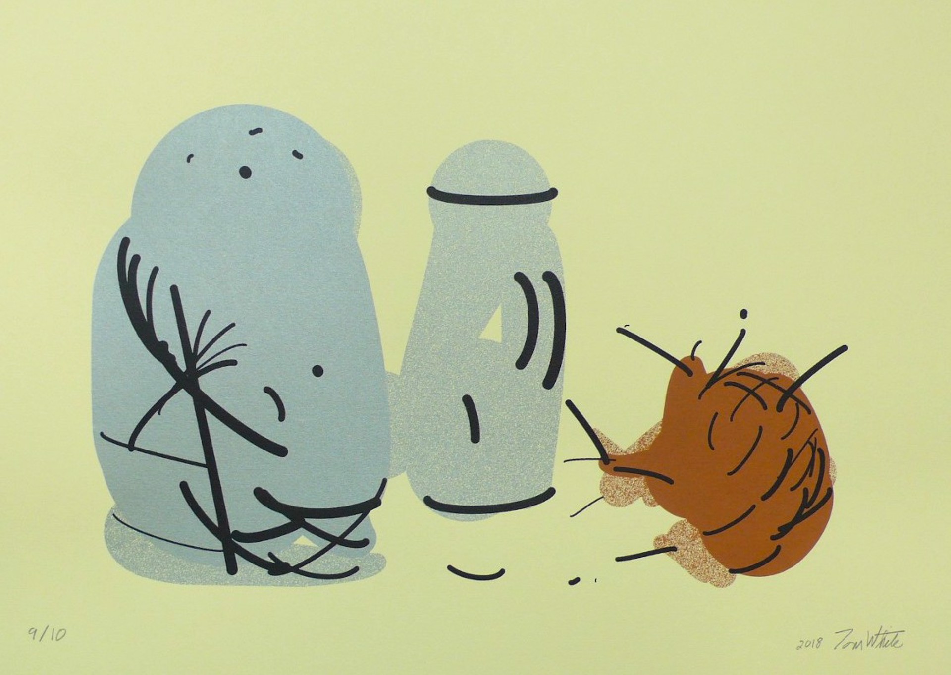 Saltshaker and Snail by Tom White