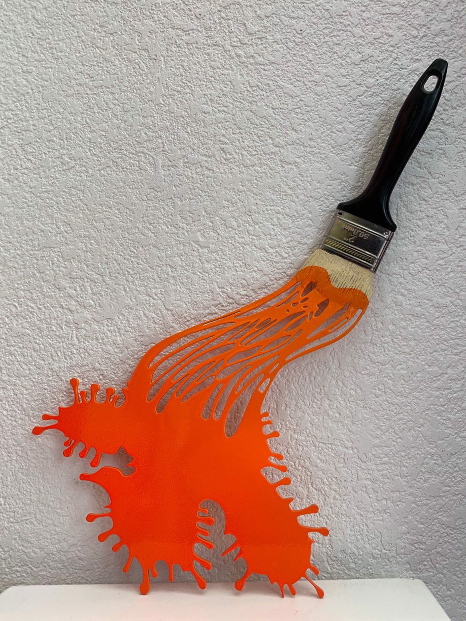 Orange Metal Small Brush  by Brushes and Rollers "Let's Paint" by Efi Mashiah