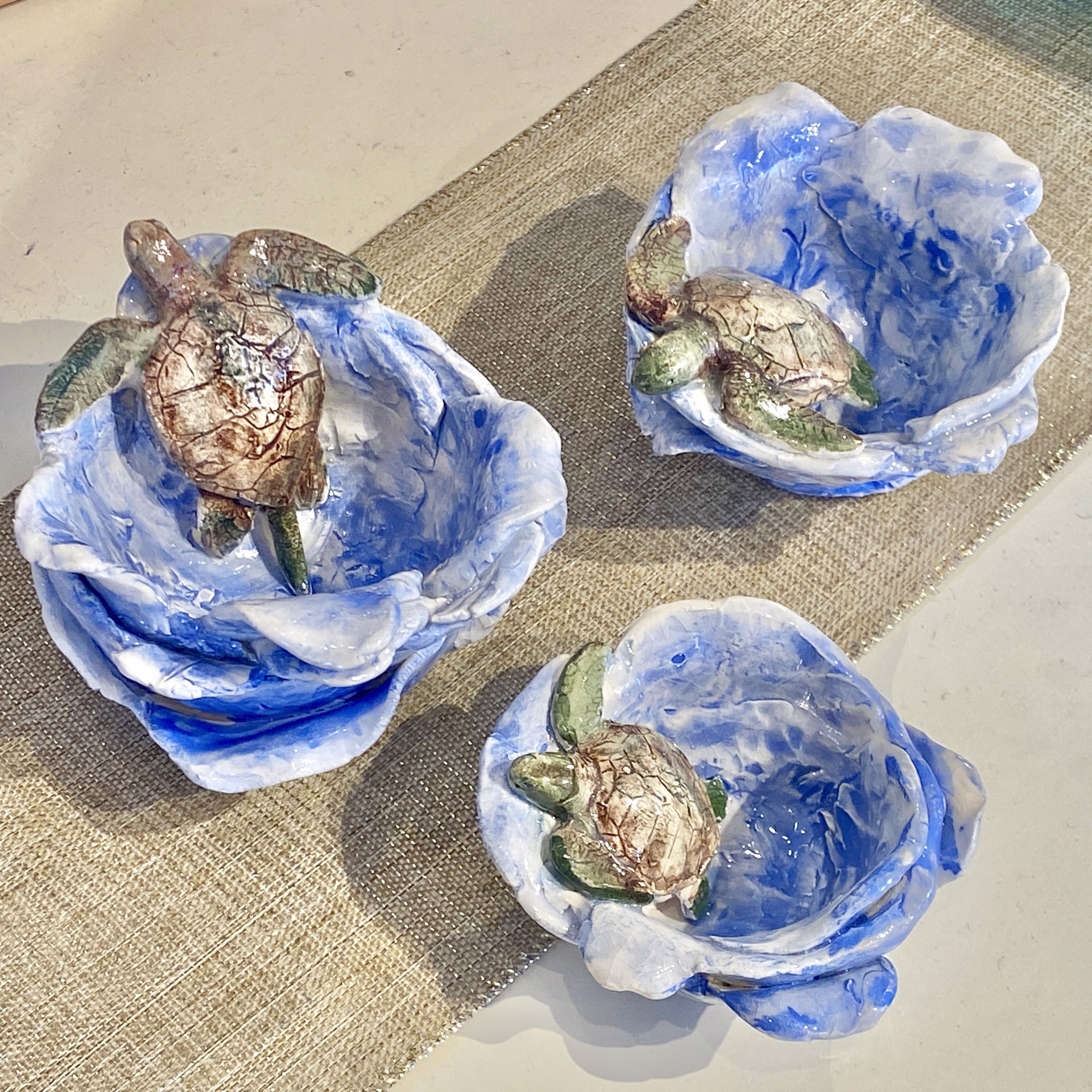 Turtle Riding the Wave by Barbara Bergwerf, Ceramics
