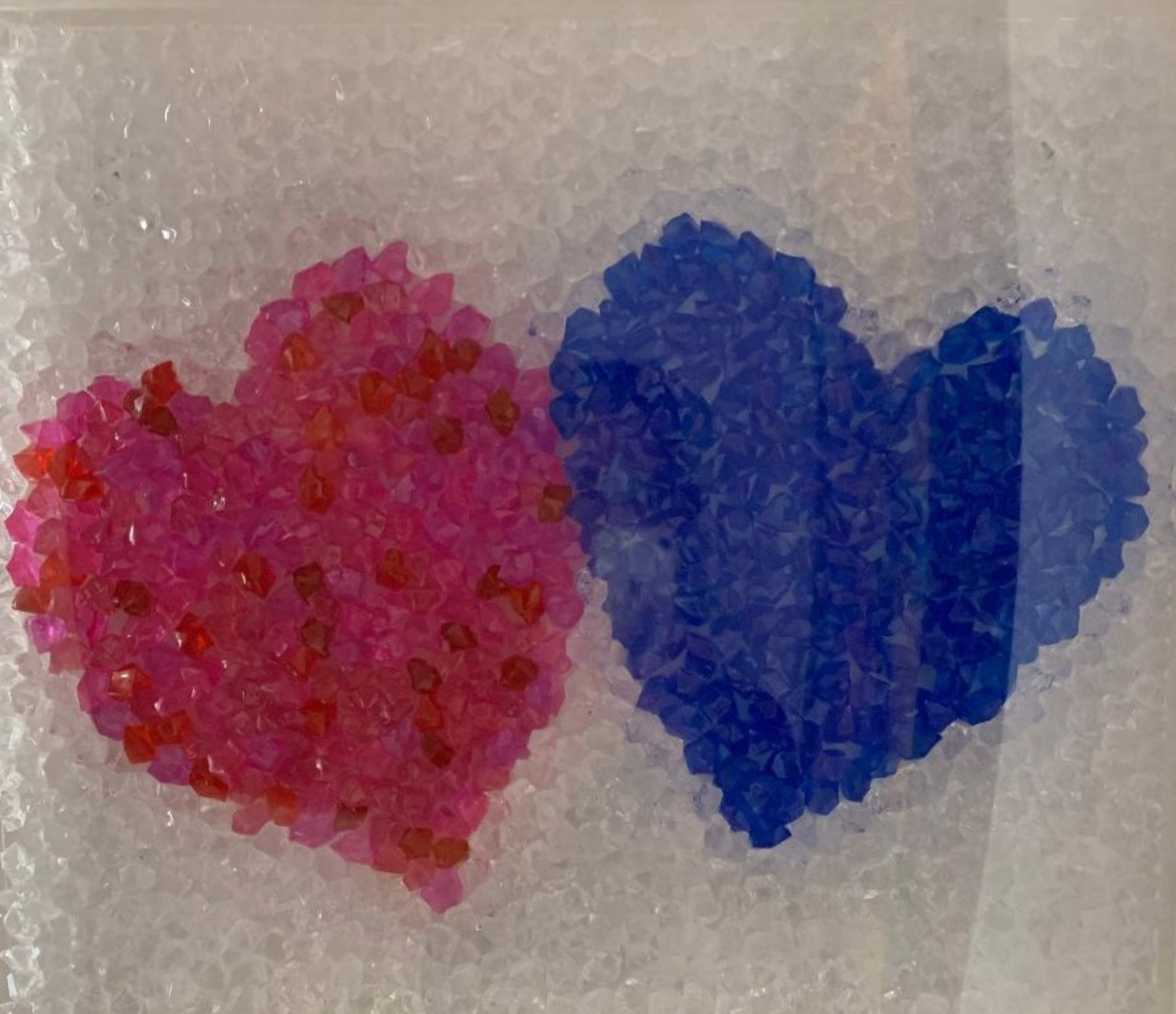 Pink and Blue Hearts by Gorman