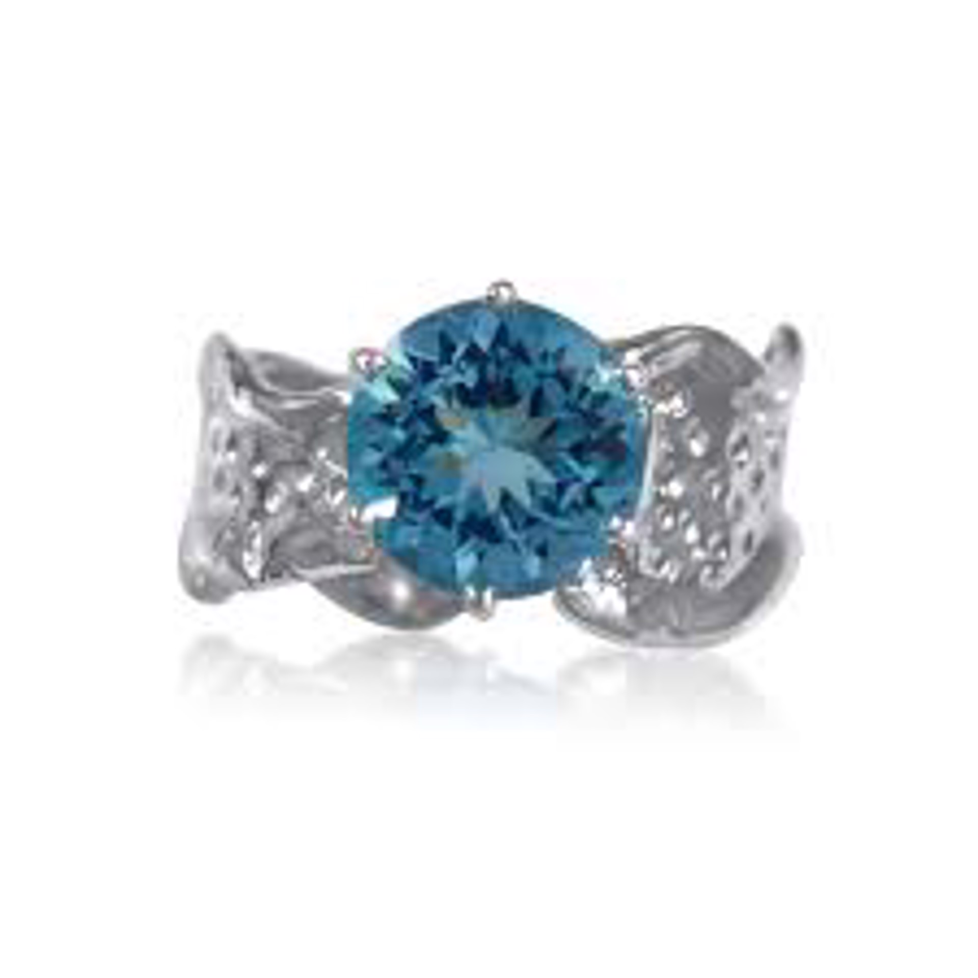 Ripple Ring- Waterfall Blue Topaz by Kristen Baird