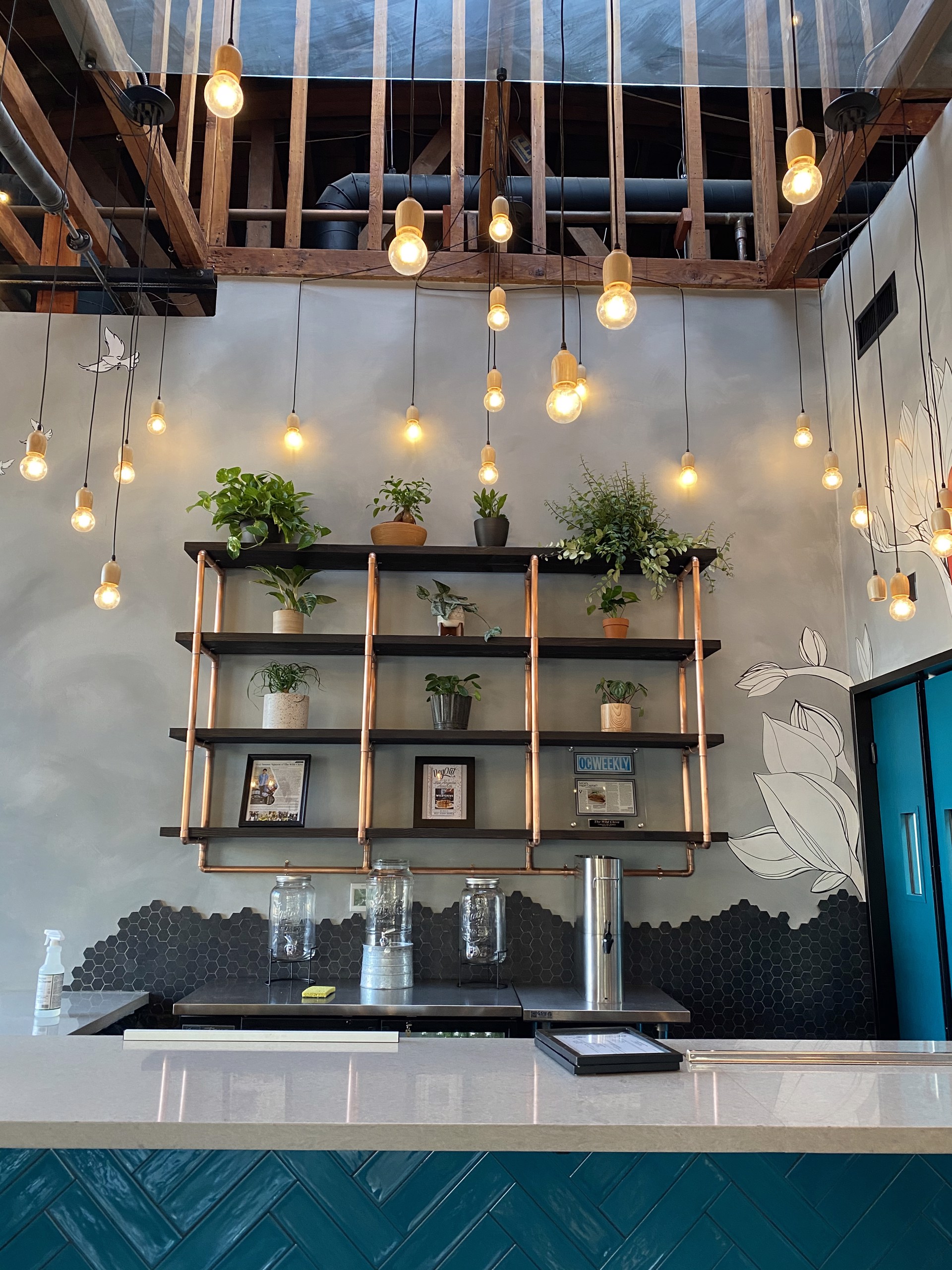 "Dreamy Gray Textured Walls" The Wild Chive, Long Beach CA by Melissa DeTroy