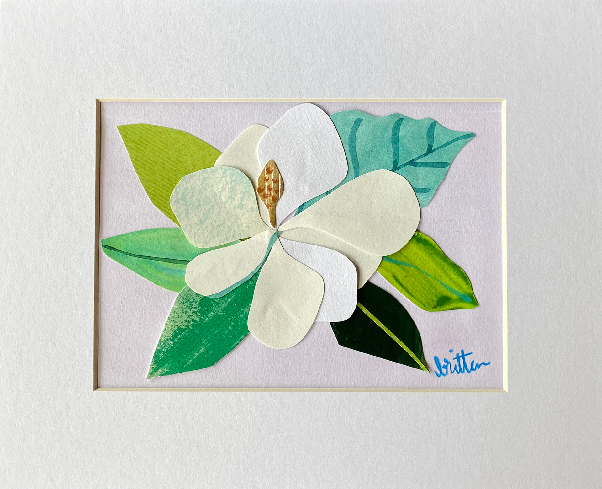 Magnolia on Lavender by Meg Britten