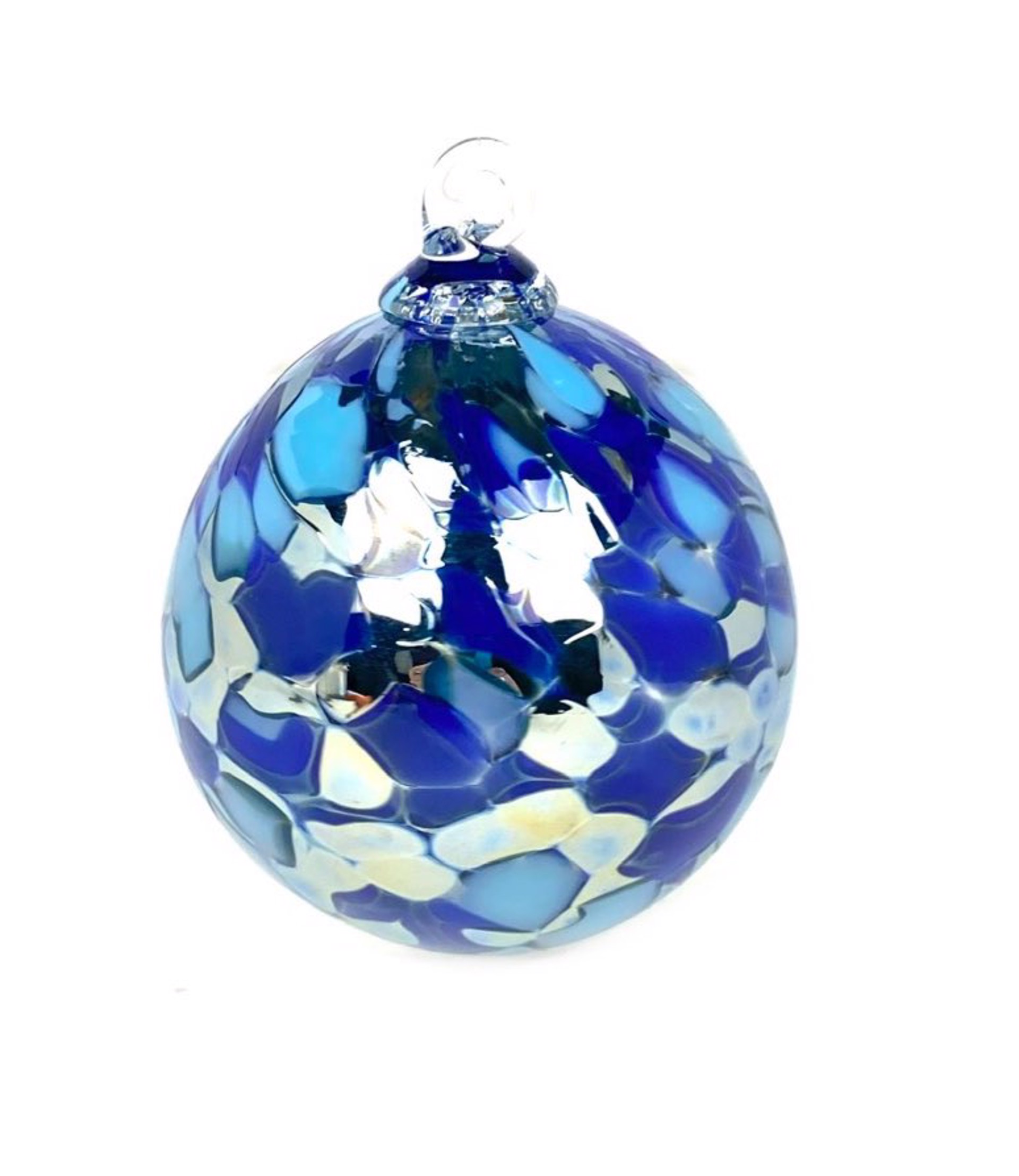 Dapple Lapis Ornament by Furnace Glass