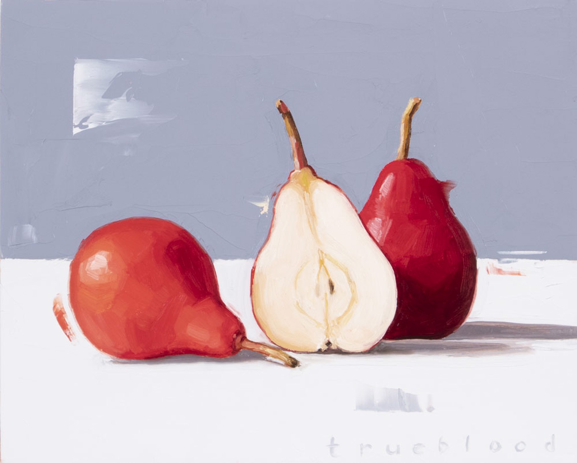 Three Red Pears by Megan Trueblood
