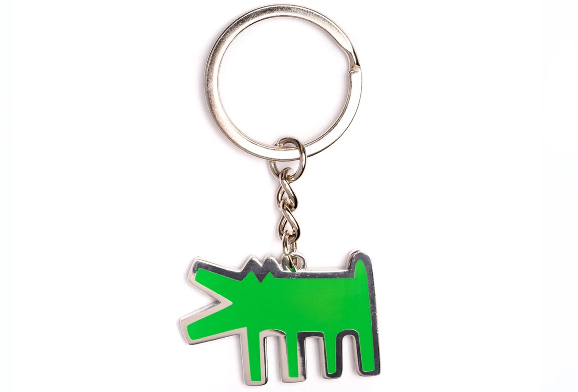 Keith Haring - Green Barking Dog Keychain by Keith Haring