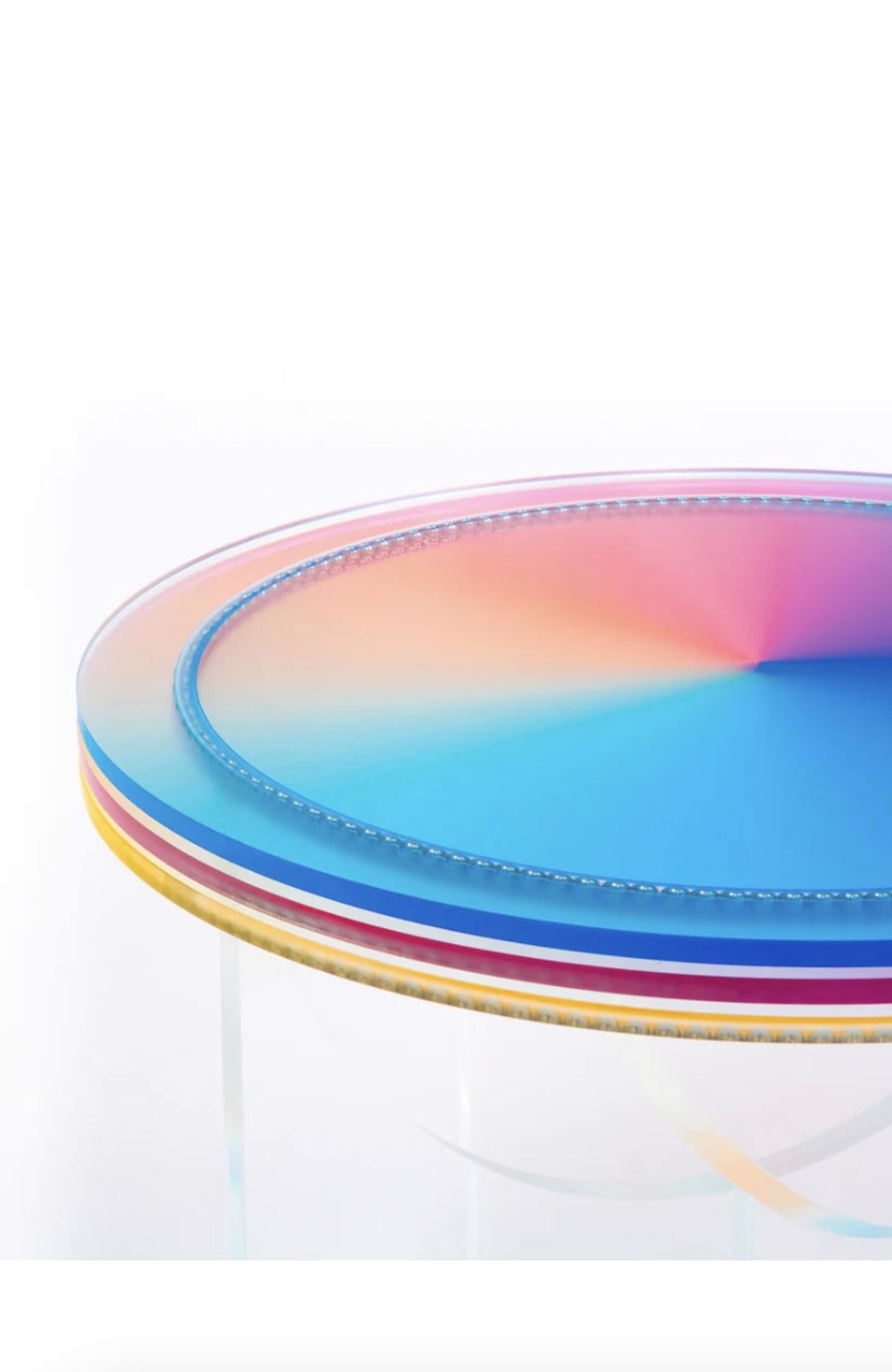 'Subtractive Variability Circular' Side Table by Felipe Pantone