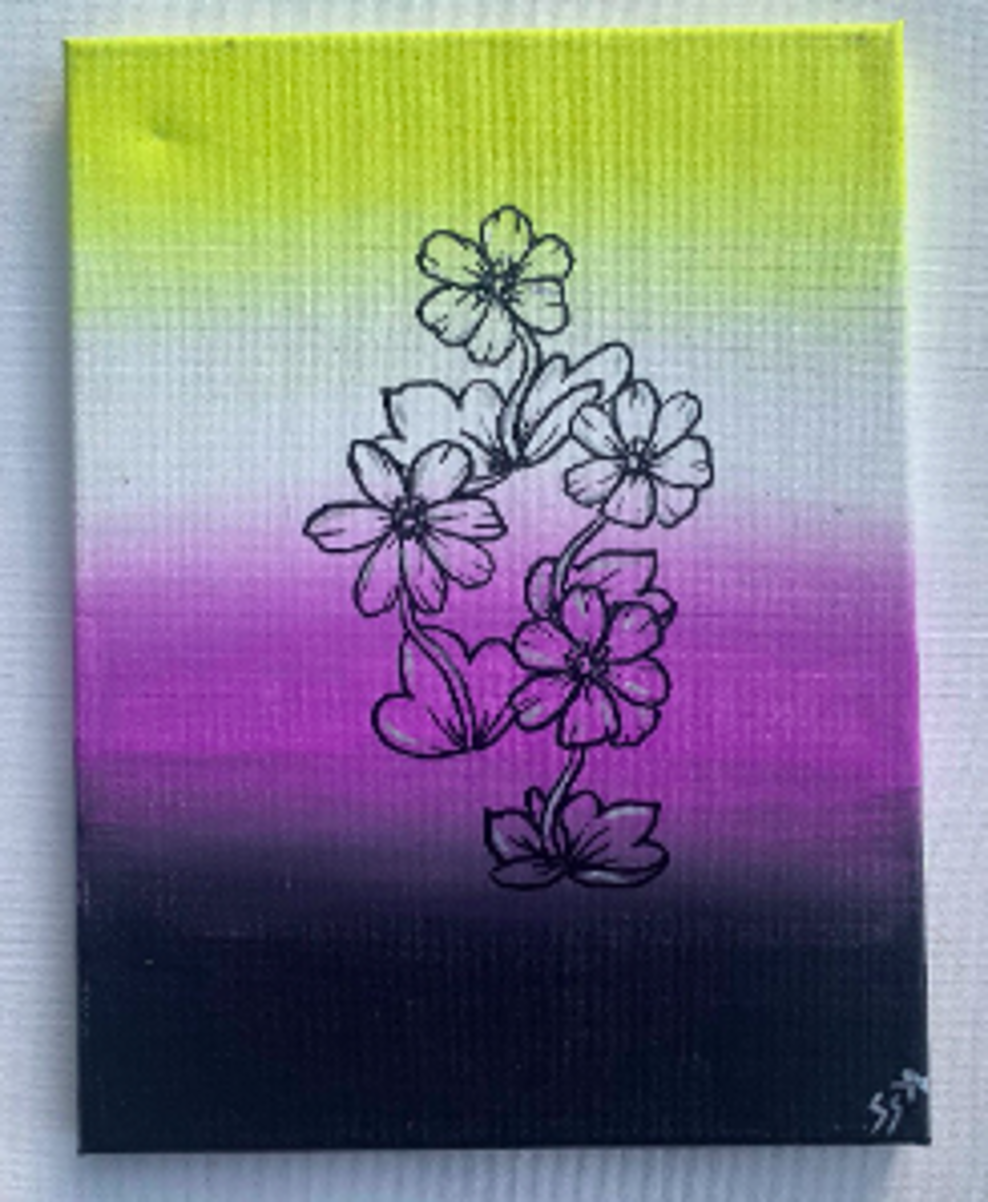Non- Binary Flag- Hepatica by Kylee Kellett