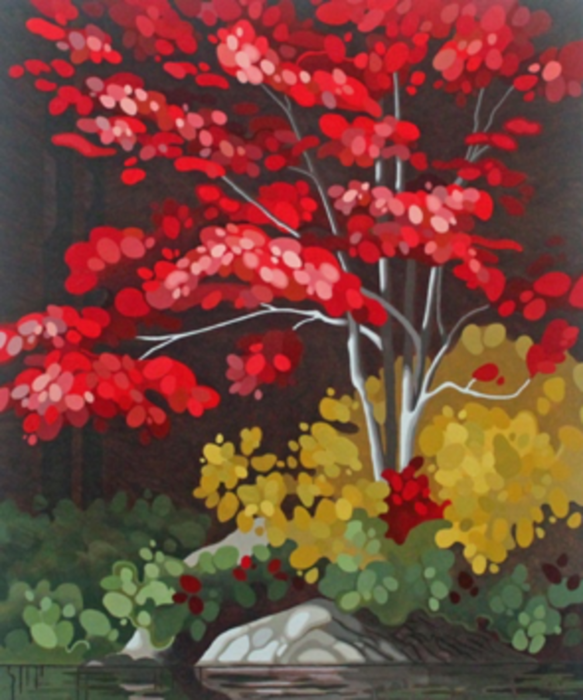 Red Tree V by Leanne Baird