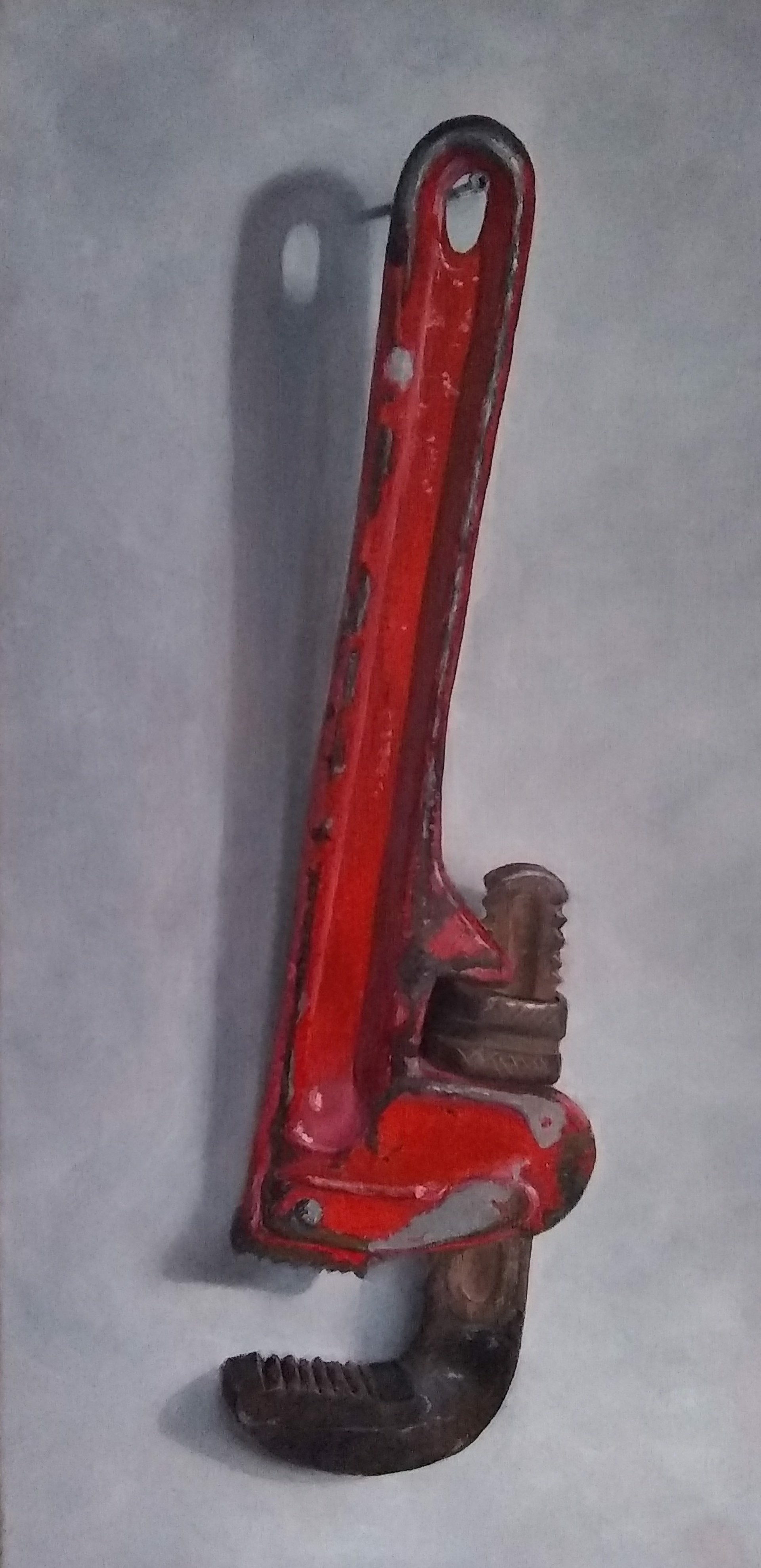 Red Pipe Wrench by Kirk D Kerndl