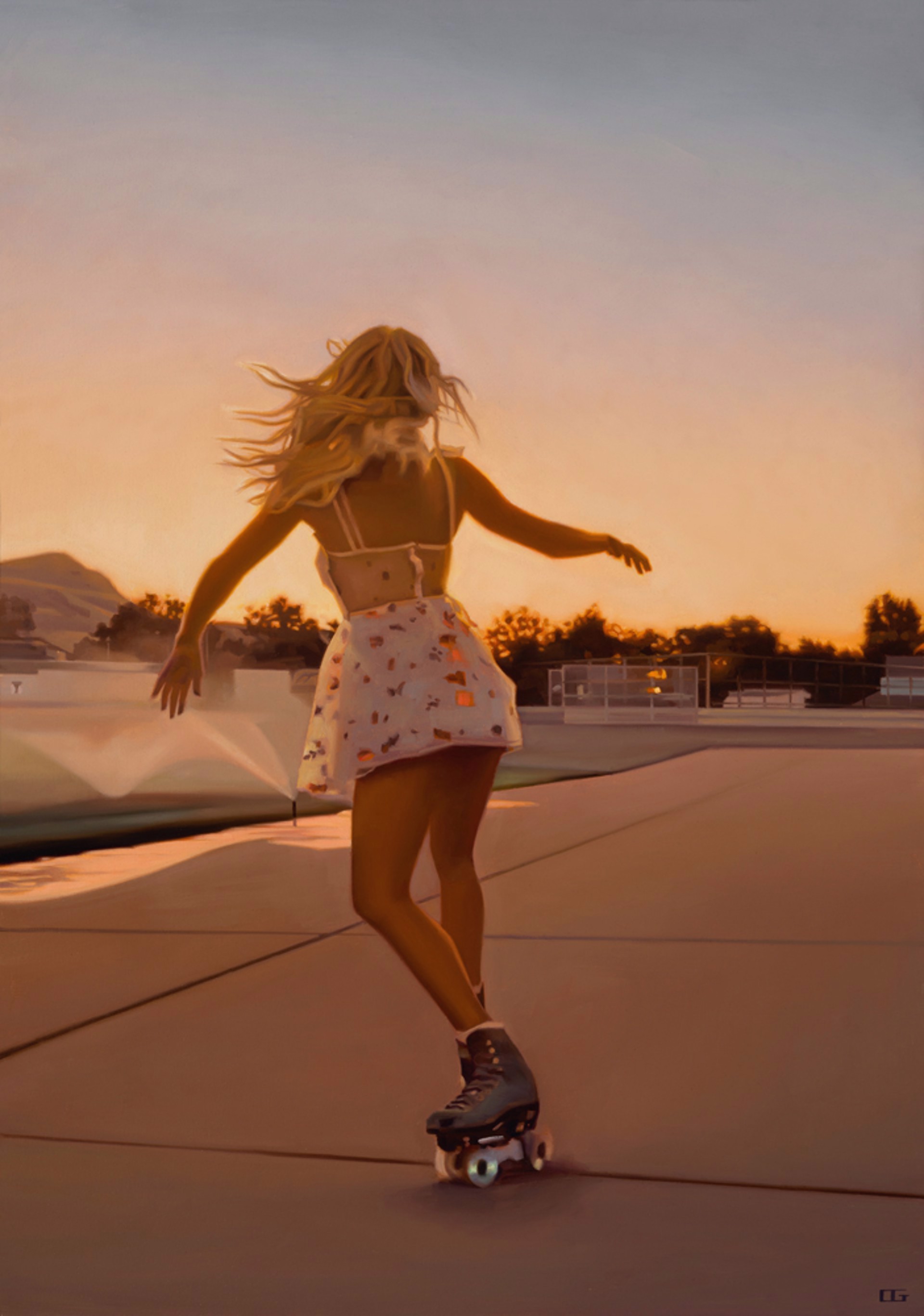 Skating In The Schoolyard by Carrie Graber