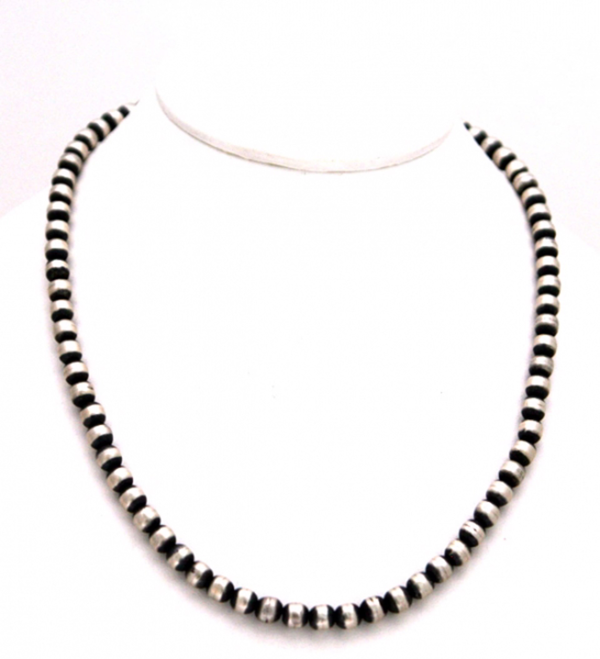 Necklace - 18" Single Strand Antiqued Silver 5MM by Dan Dodson