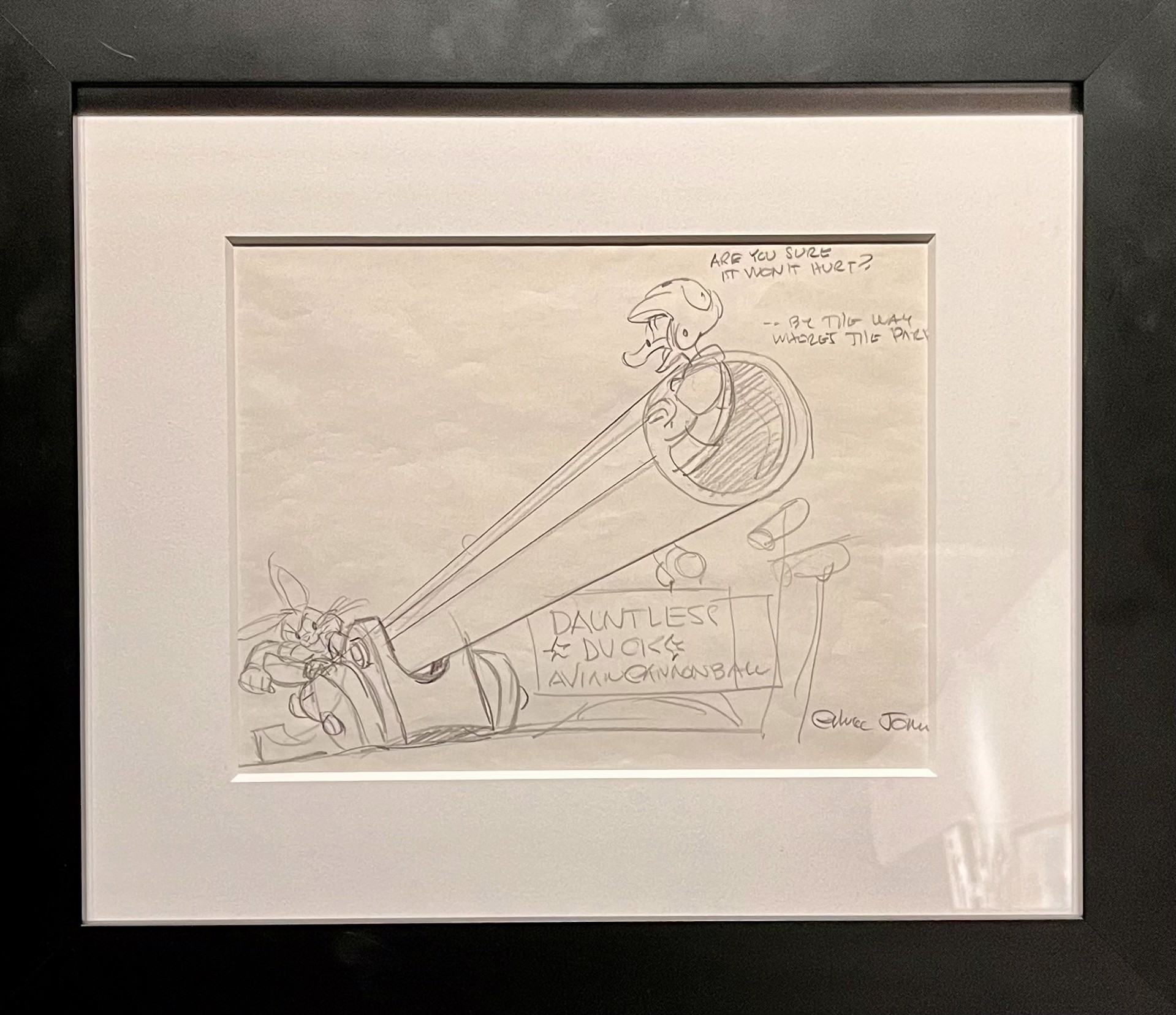 Bugs with Daffy in Cannon by Chuck Jones