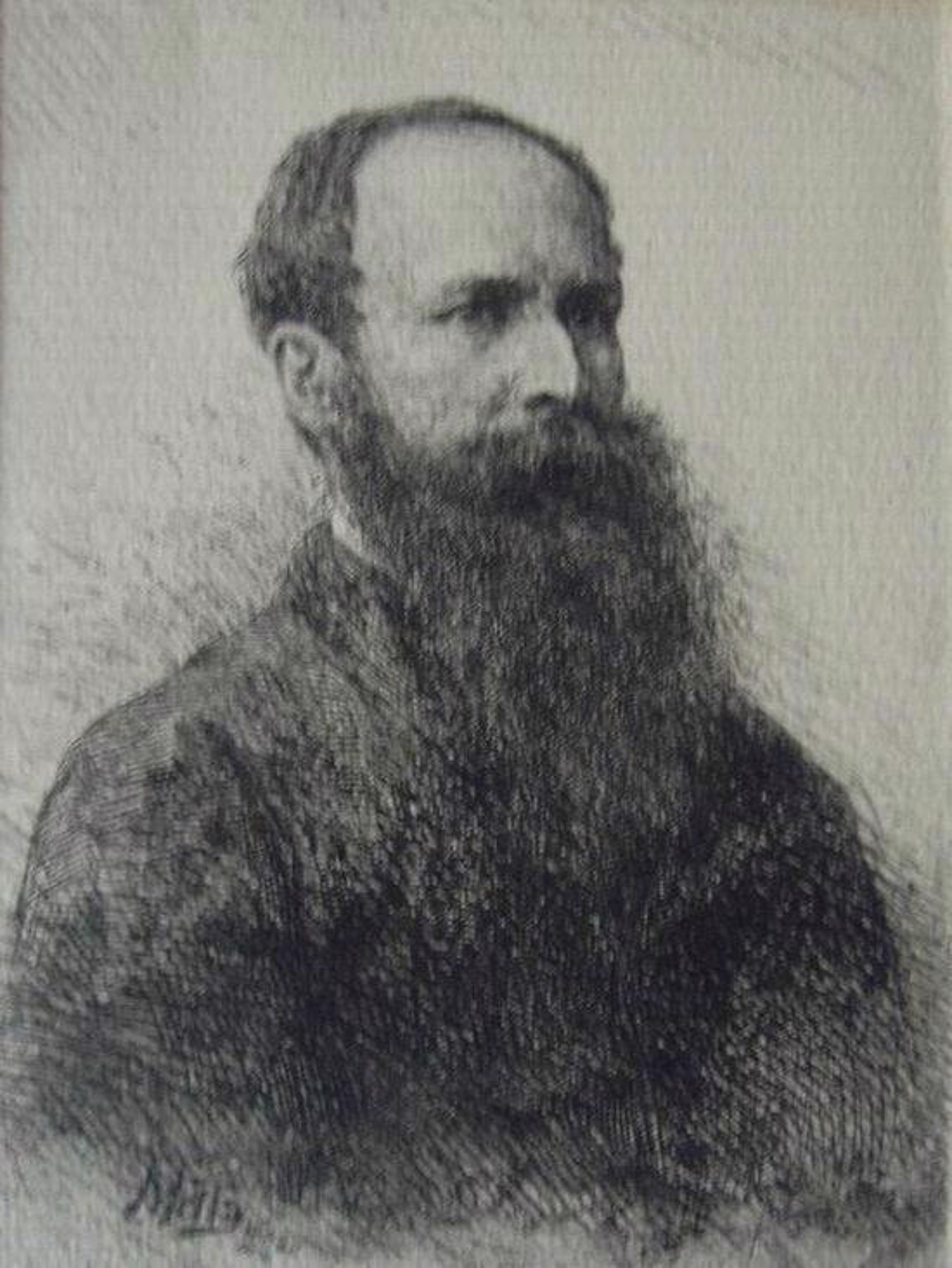 Portrait of Kramskogo by Vasily Mathe