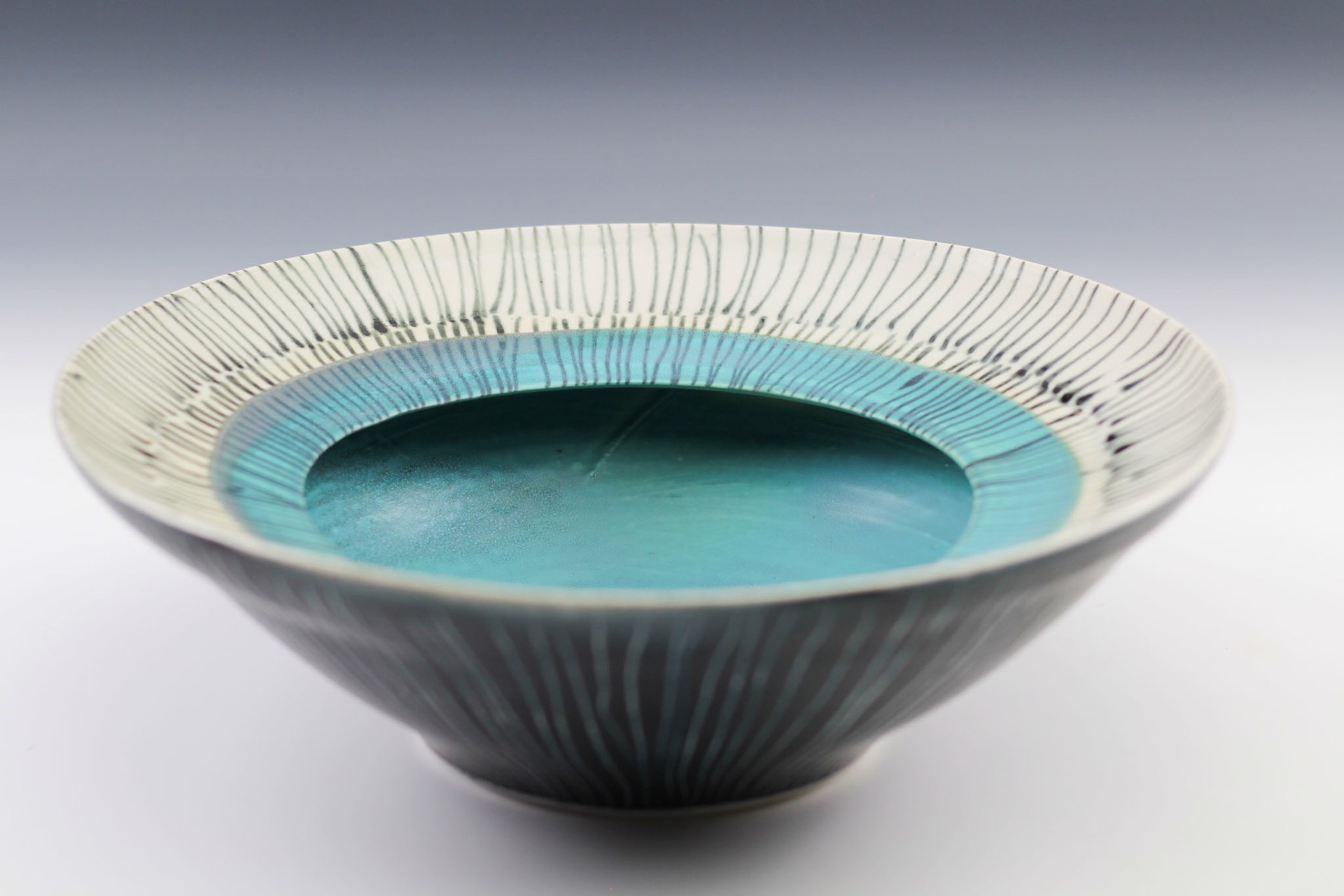 Large Double Rim Bowl by Delores Fortuna