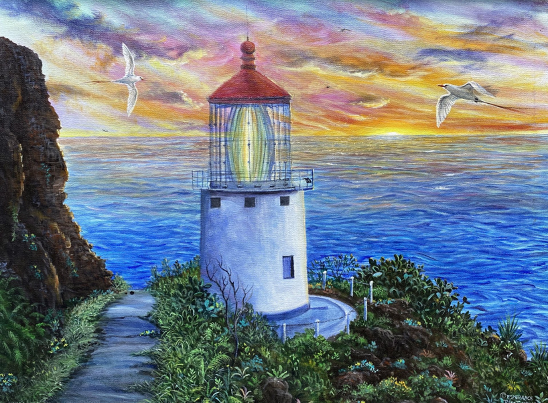 Makapuʻu Lighthouse by Esperance Rakotonirina