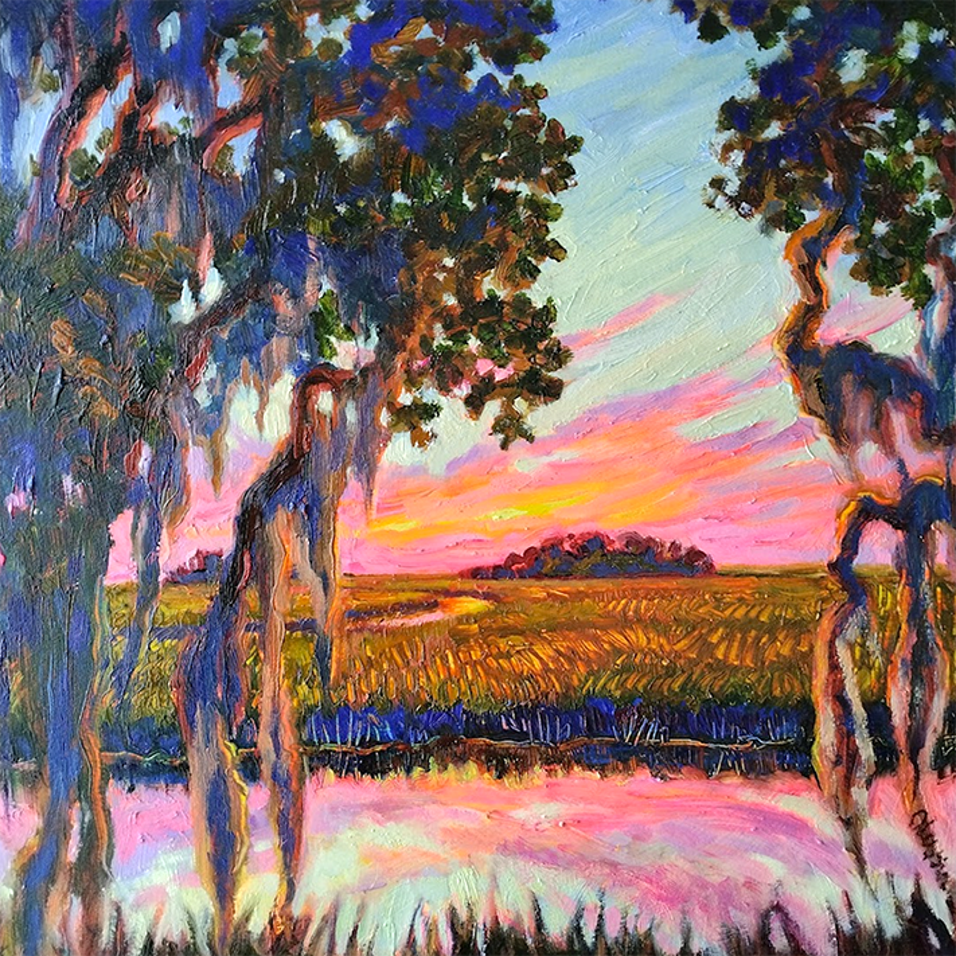 "Rockville Sunset" original oil painting by Olessia Maximenko