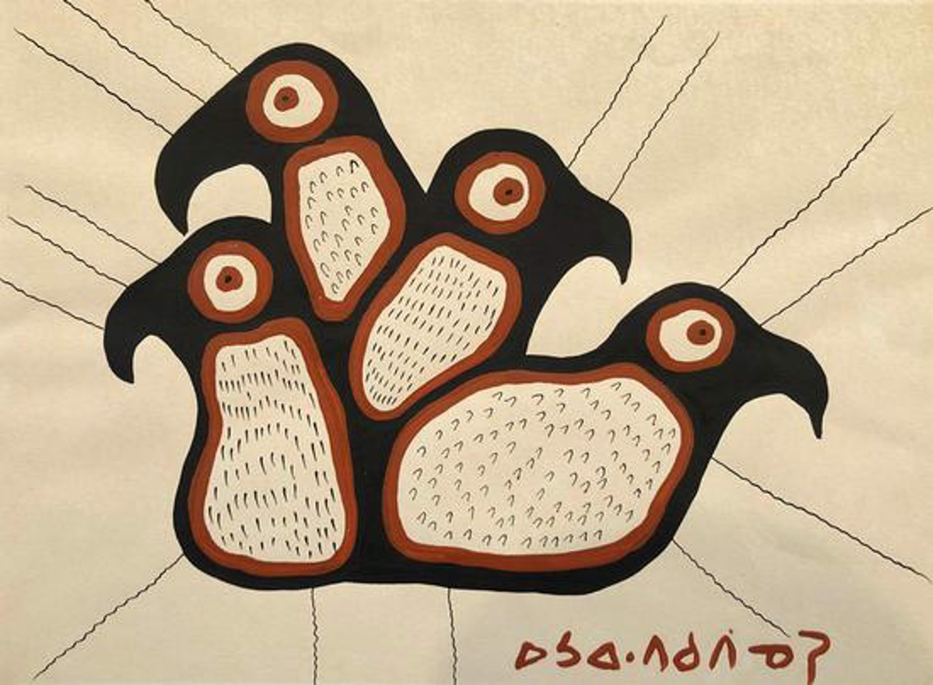 Untitled (Loons) by Norval Morrisseau (1931-2007)