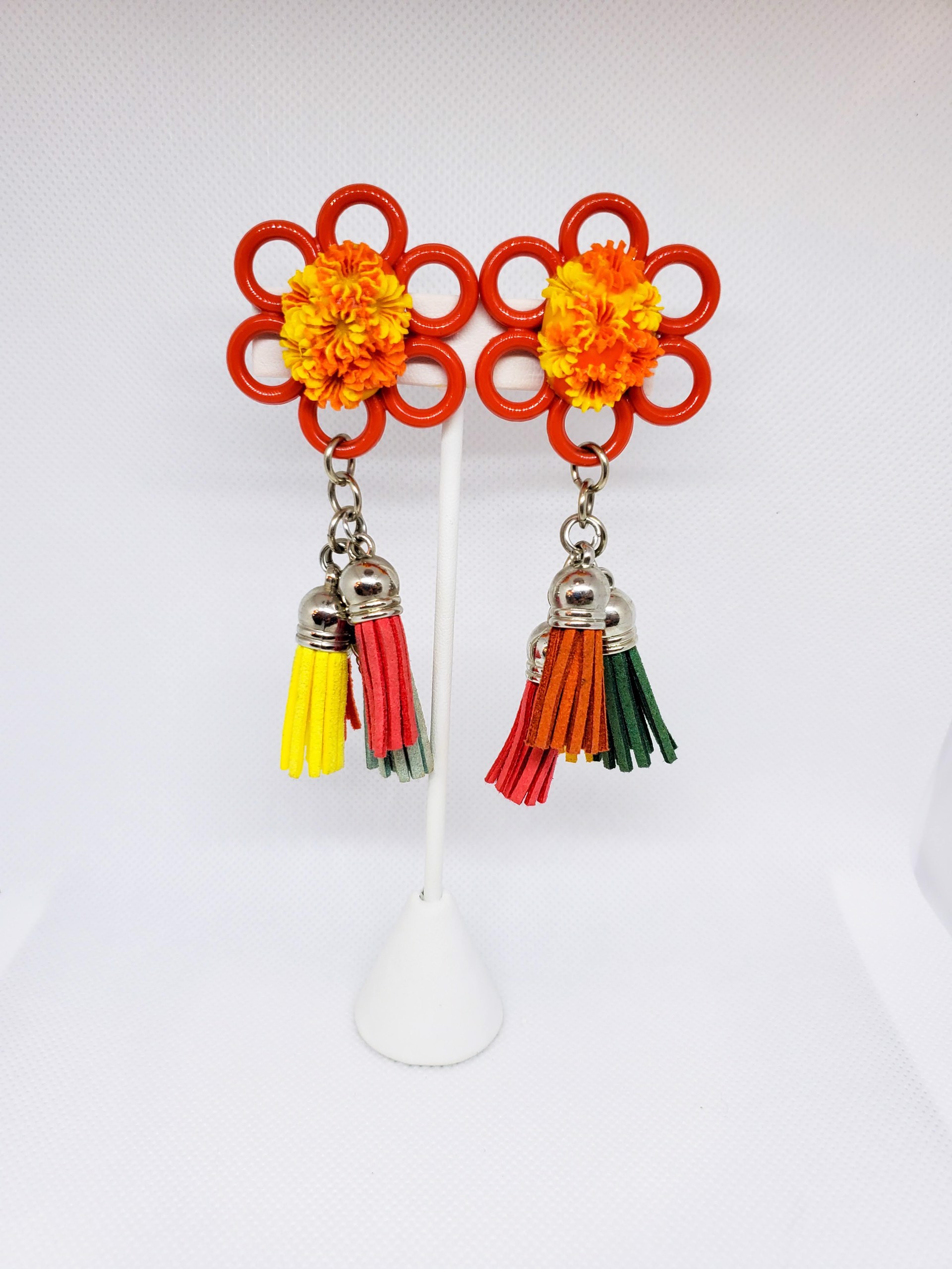Mixed Color Leather Tassels by Sally Bass