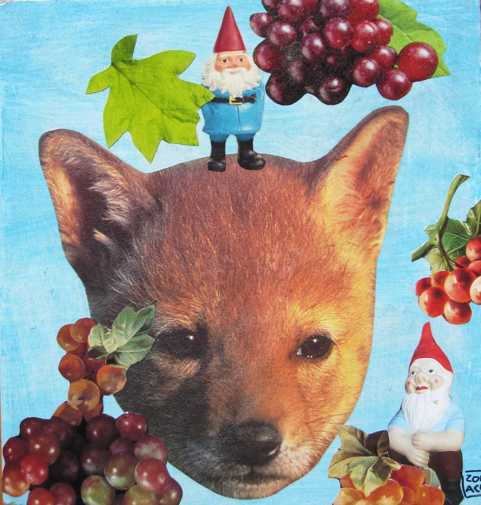 Fox with Grapes by Zoa Ace