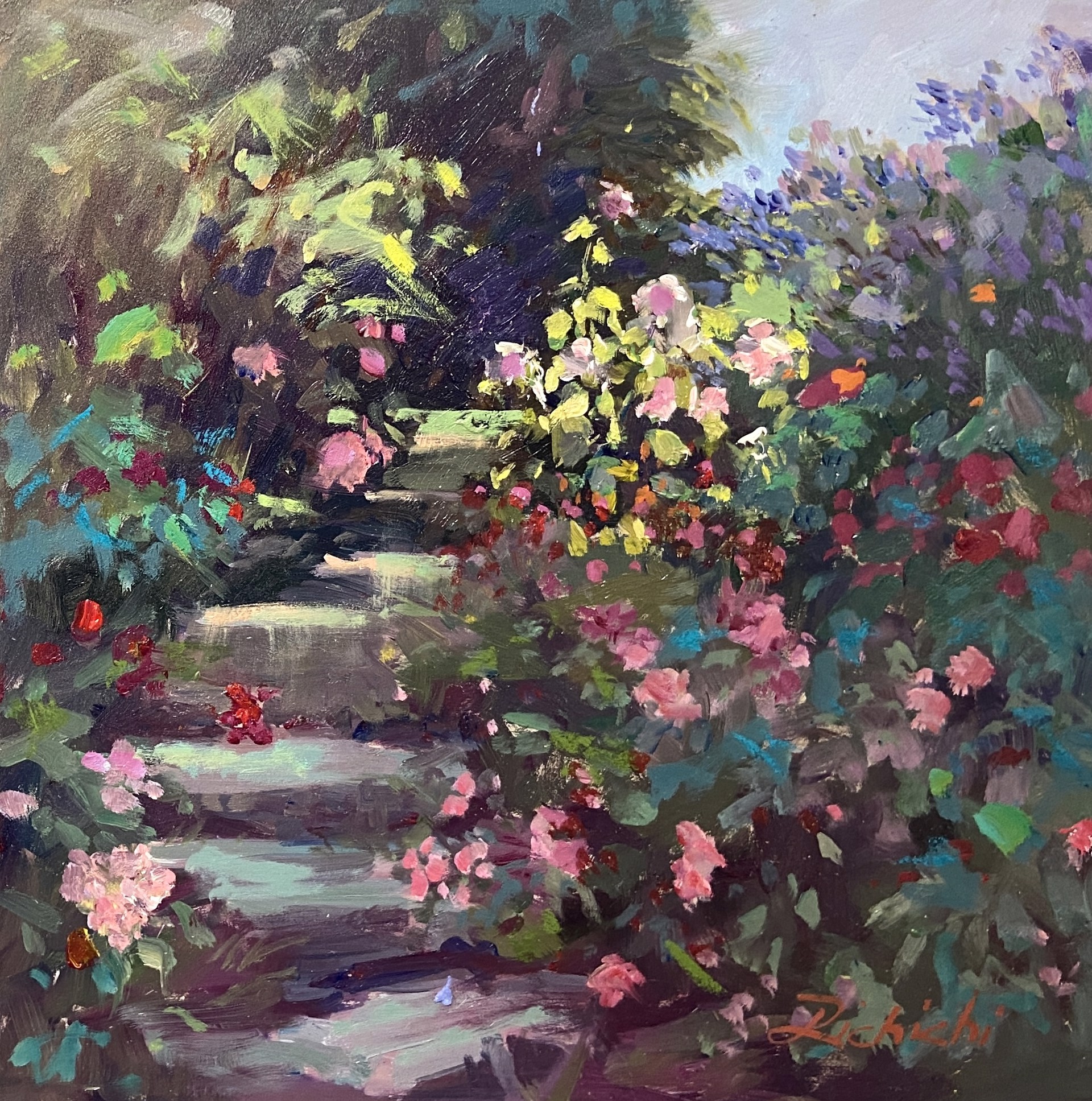 Rose Garden Path by Linda Richichi